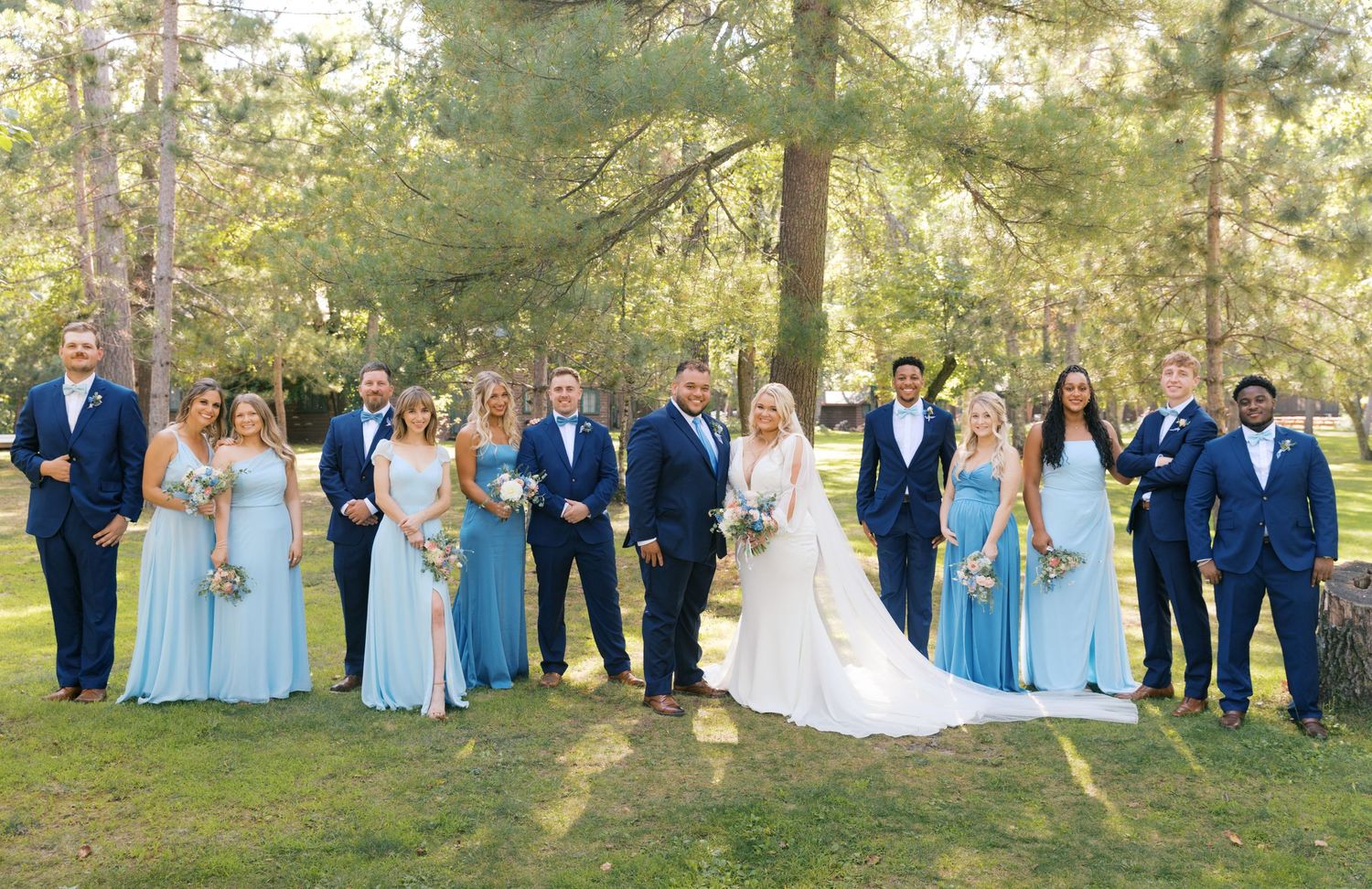 Summer Camp Themed Wedding Photography at Camp Lincoln Camp Lake Hubert in Nisswa Minnesota. Lakeside woodland wedding pictures Up North