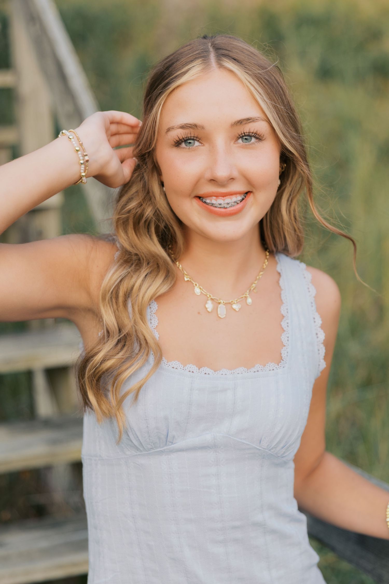 Grand Haven West Michigan Lakeshore Beach Grass Sand Dunes Boardwalk Senior Pictures Portrait Photographer. Summer at Sunset Golden Hour