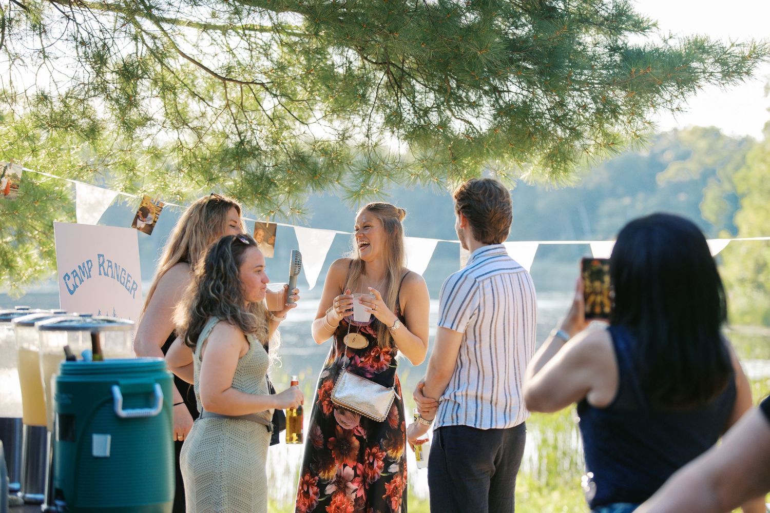 Lakeside Wedding Rehearsal Dinner Welcome Party, Summer Camp Themed Wedding, Camp Lincoln Camp Lake Hubert, Nisswa Northern Minnesota