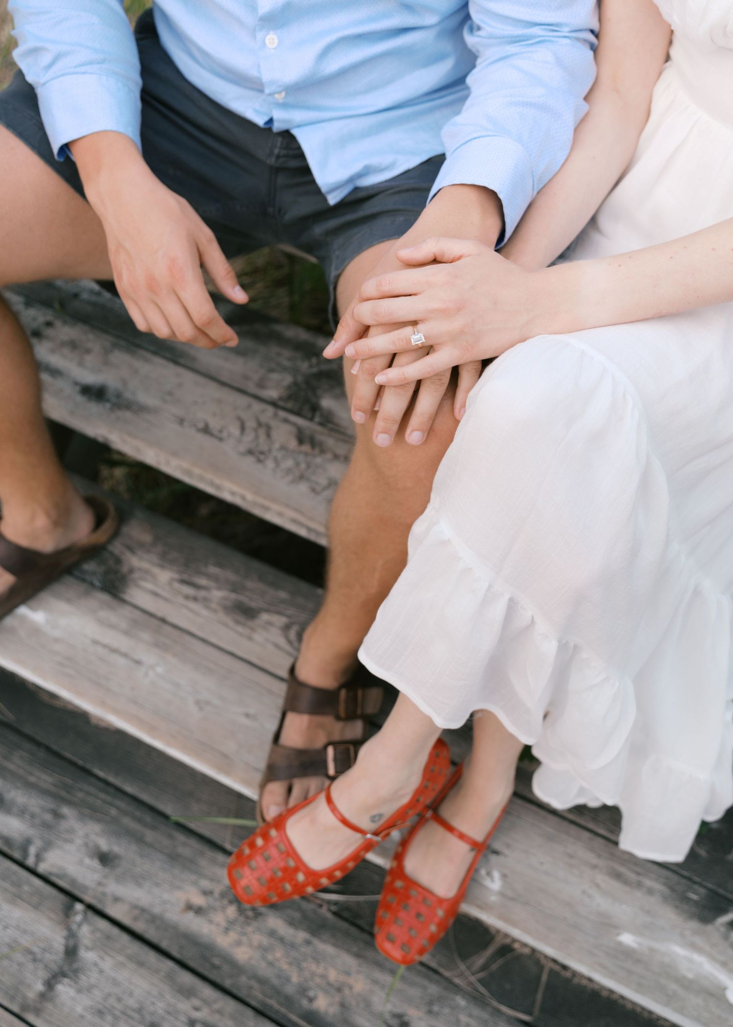 Grand Haven beach and boardwalk coastal midwest town on lake michigan engagement pictures during the summer Grand Haven Wedding photographer
