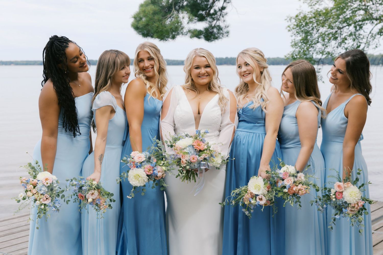 Summer Camp Themed Wedding Photography at Camp Lincoln Camp Lake Hubert in Nisswa Minnesota. Lakeside woodland wedding pictures Up North