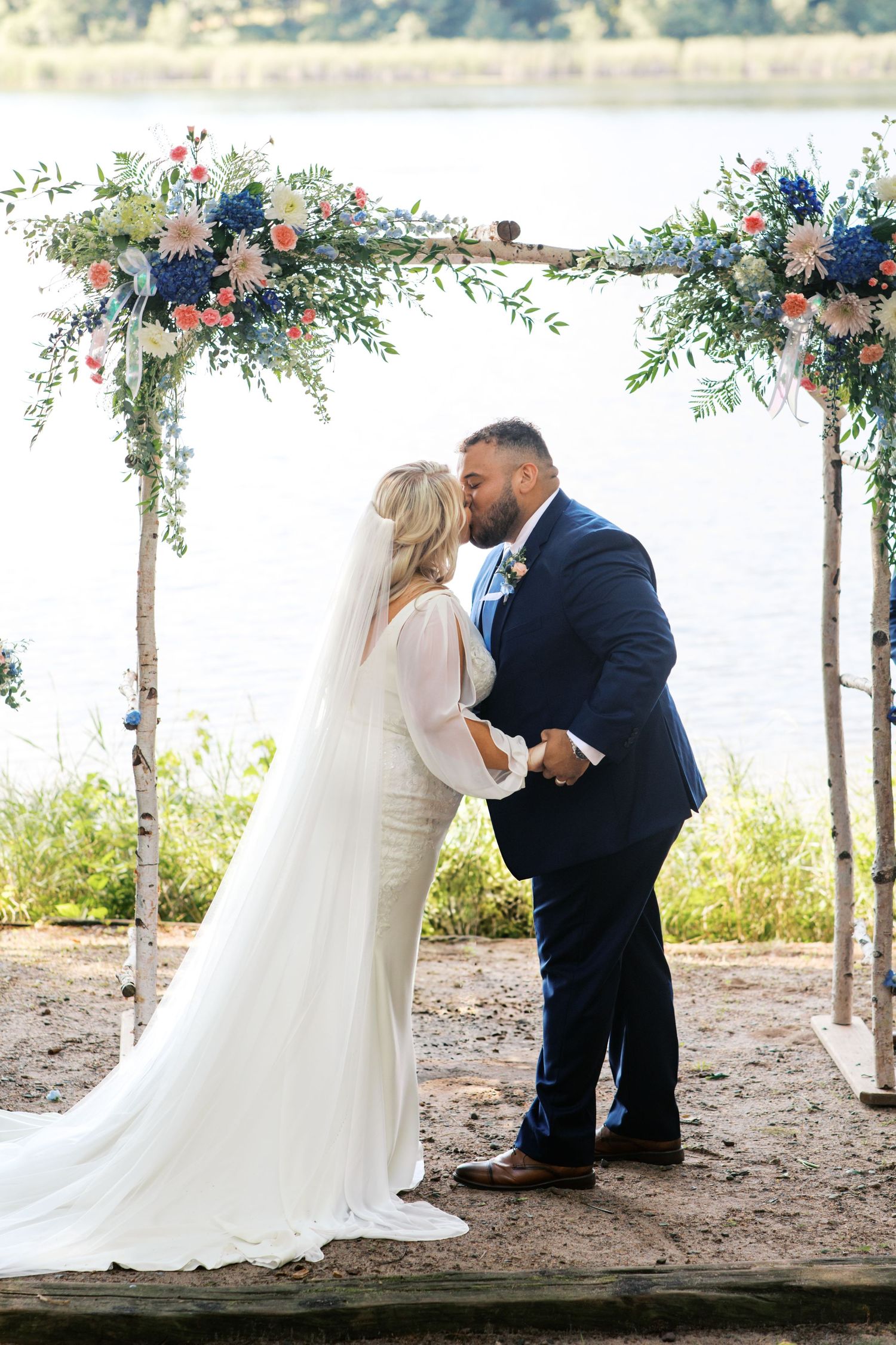 Summer Camp Themed Wedding Photography at Camp Lincoln Camp Lake Hubert in Nisswa Minnesota. Lakeside woodland wedding pictures Up North