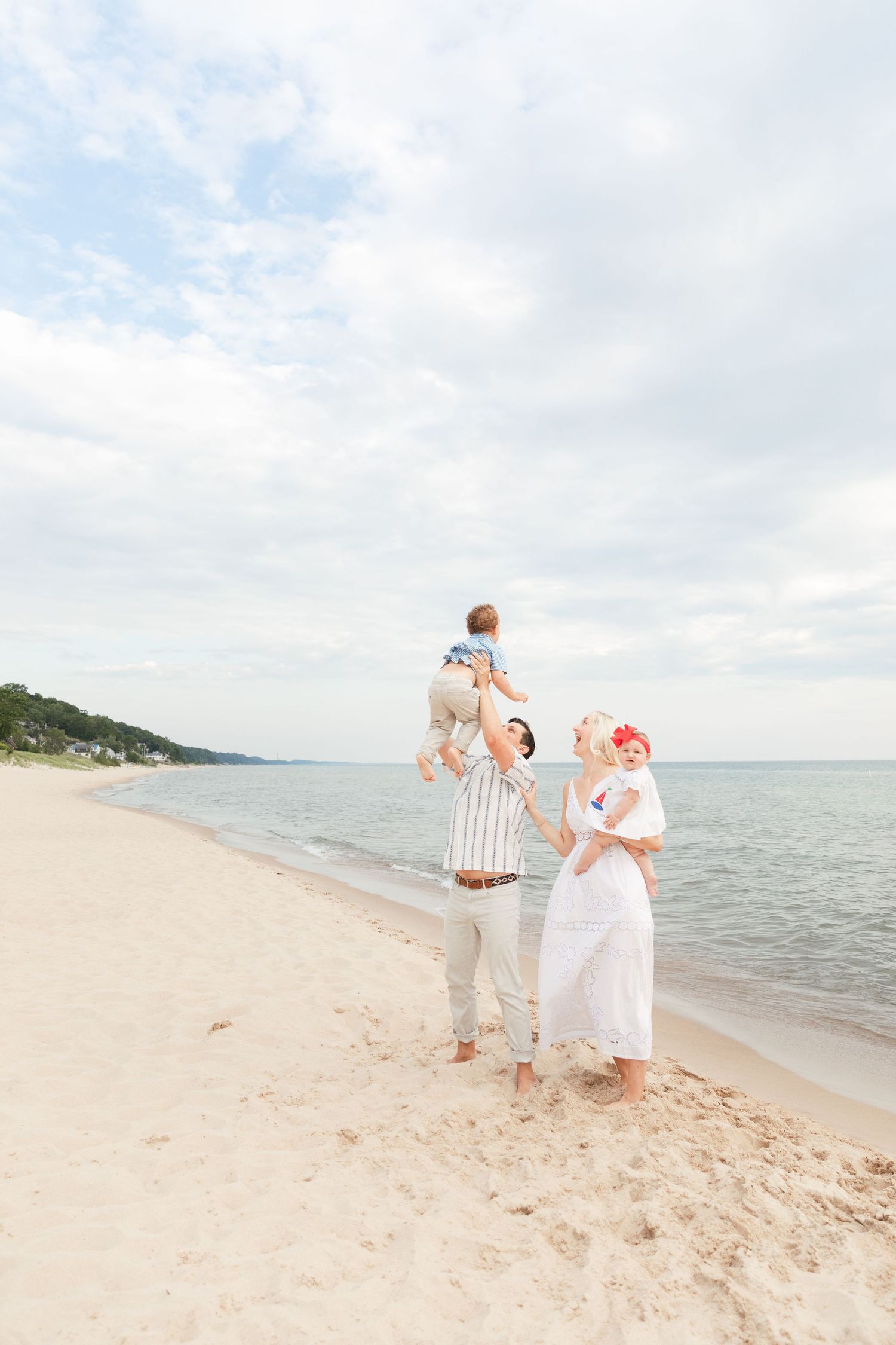 Grand Haven Michigan Beach Photography Family senior engagement photography on Lake Michigan. Grand Haven Michigan Photographer Inspiration
