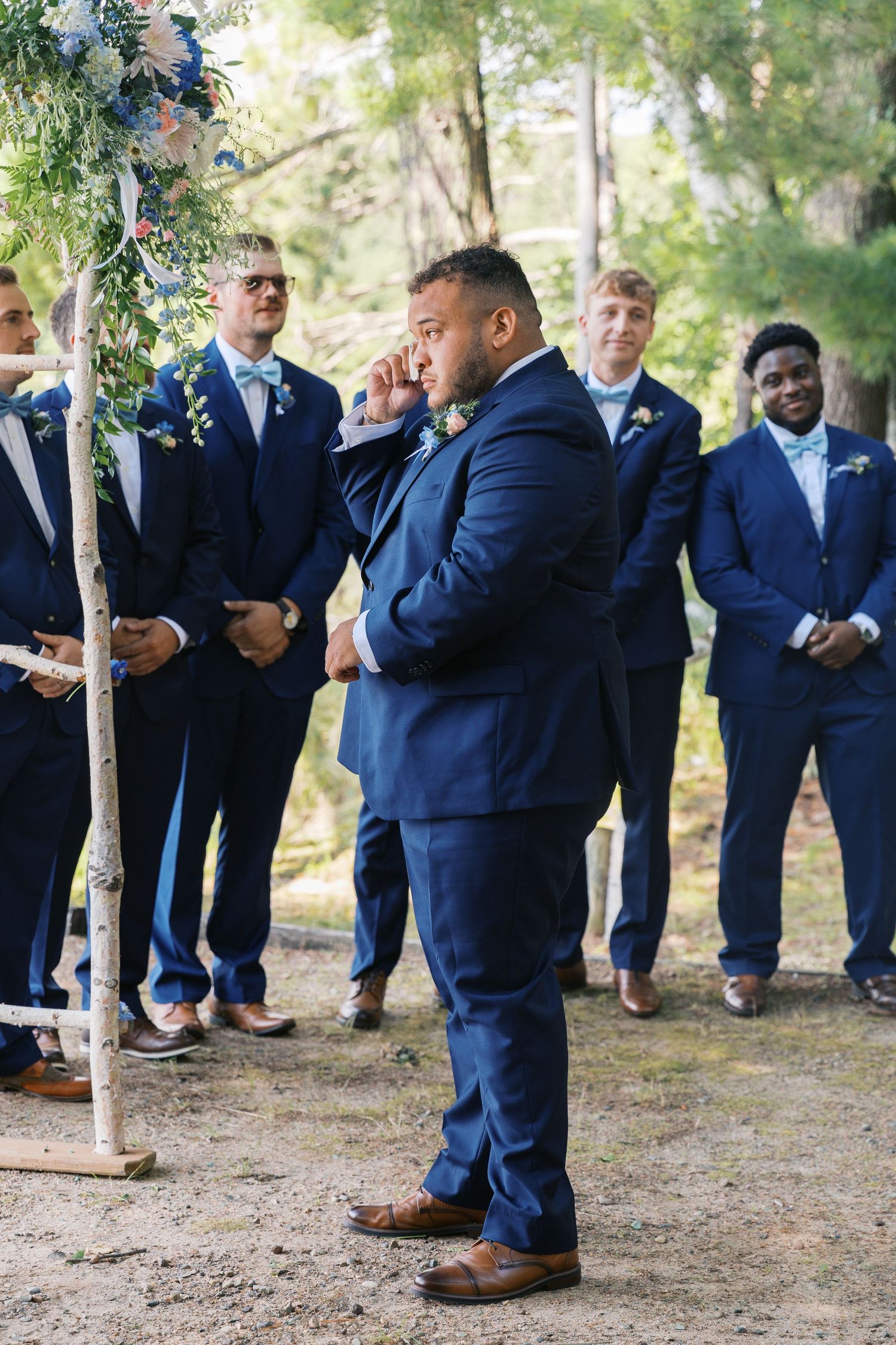 Summer Camp Themed Wedding Photography at Camp Lincoln Camp Lake Hubert in Nisswa Minnesota. Lakeside woodland wedding pictures Up North