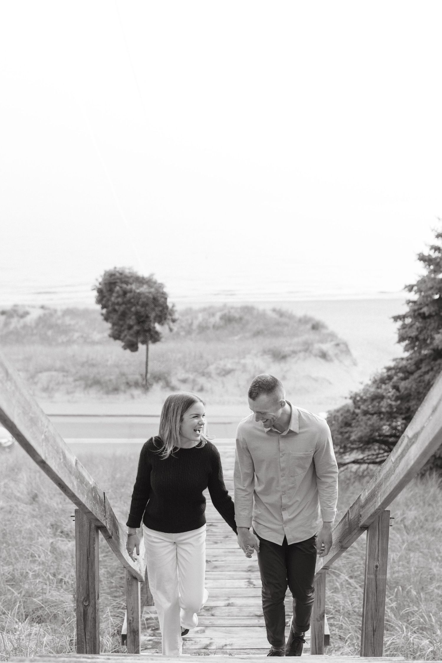 Grand Haven Michigan Coastal Beach Town Engagement Couples Pictures Lake Michigan Photographer, Summertime Romance, Lakeside Engagement Pics