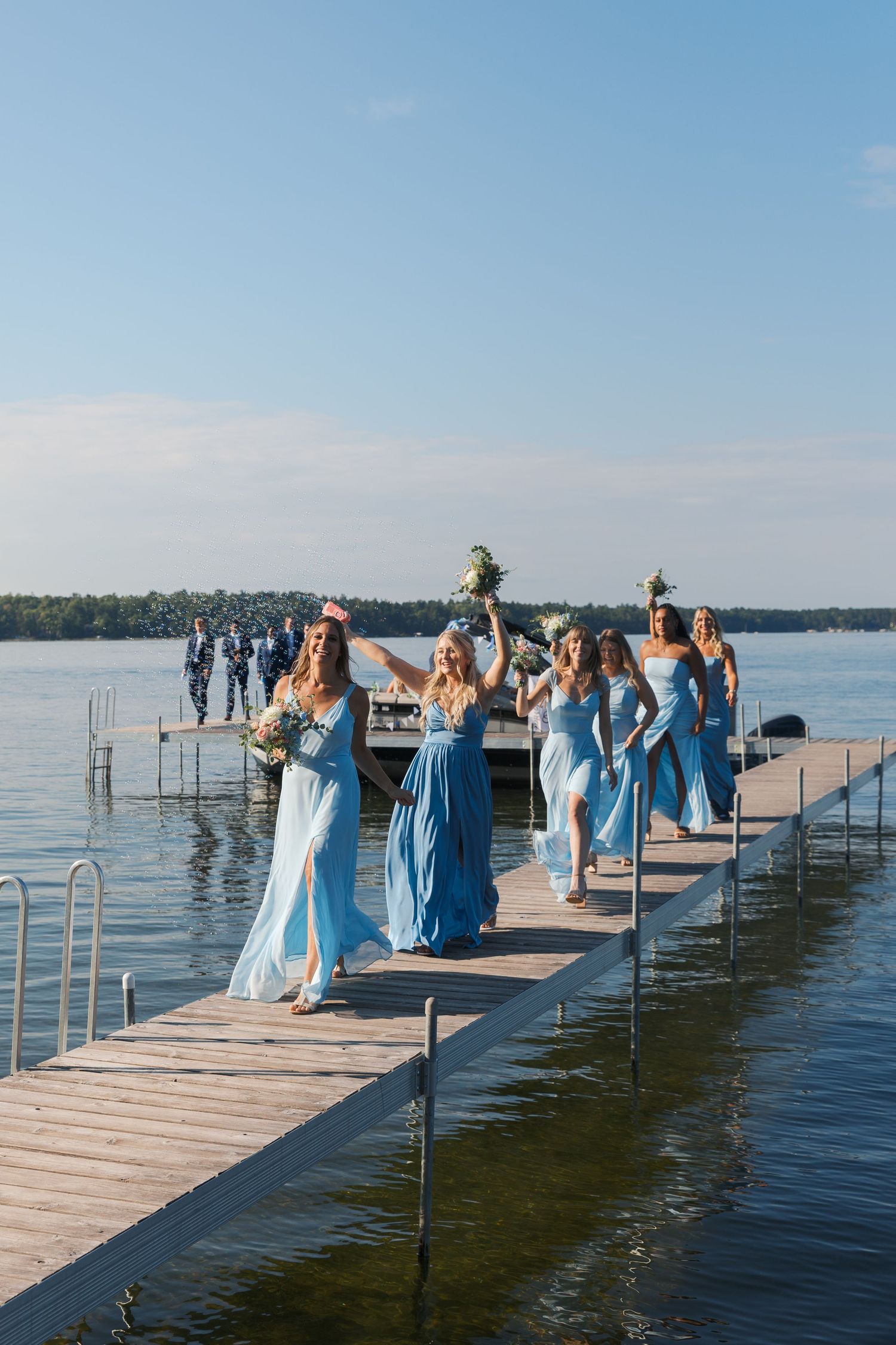 Summer Camp Themed Wedding Photography at Camp Lincoln Camp Lake Hubert in Nisswa Minnesota. Lakeside woodland wedding pictures Up North