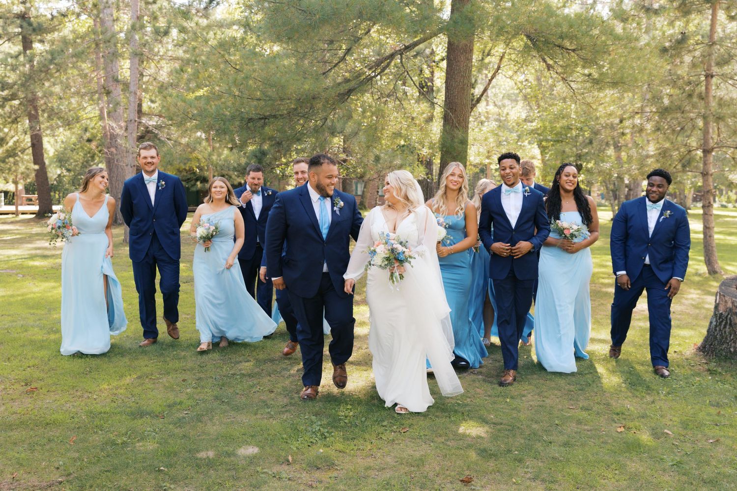 Summer Camp Themed Wedding Photography at Camp Lincoln Camp Lake Hubert in Nisswa Minnesota. Lakeside woodland wedding pictures Up North