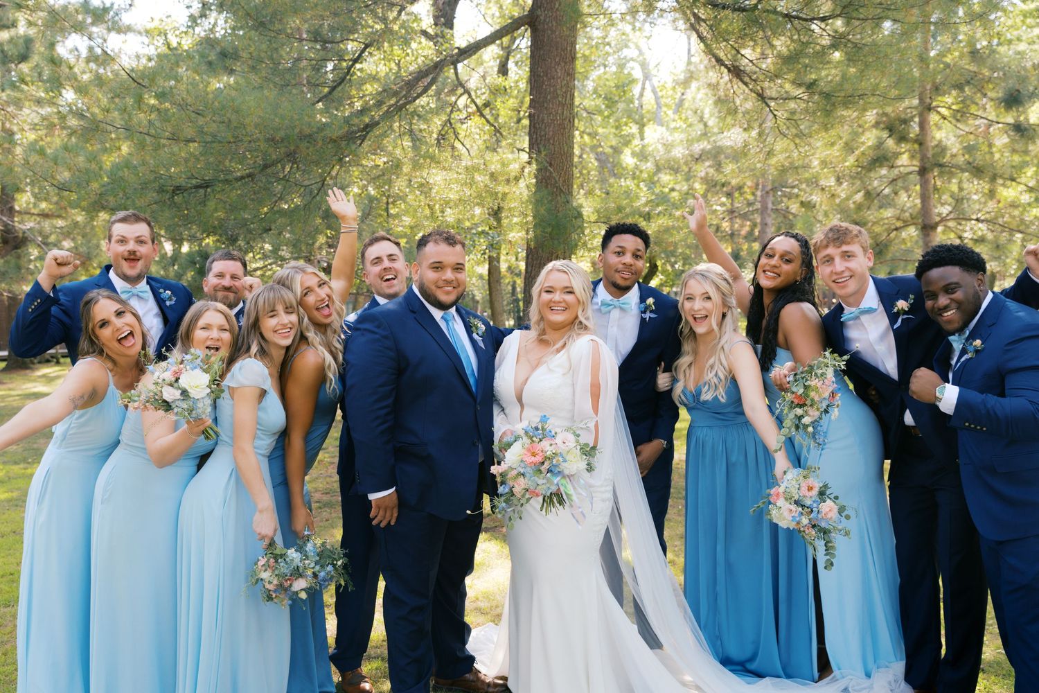 Summer Camp Themed Wedding Photography at Camp Lincoln Camp Lake Hubert in Nisswa Minnesota. Lakeside woodland wedding pictures Up North
