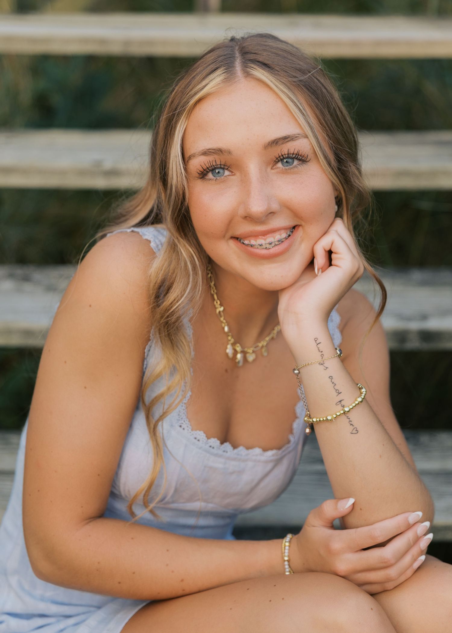 Grand Haven West Michigan Lakeshore Beach Grass Sand Dunes Boardwalk Senior Pictures Portrait Photographer. Summer at Sunset Golden Hour