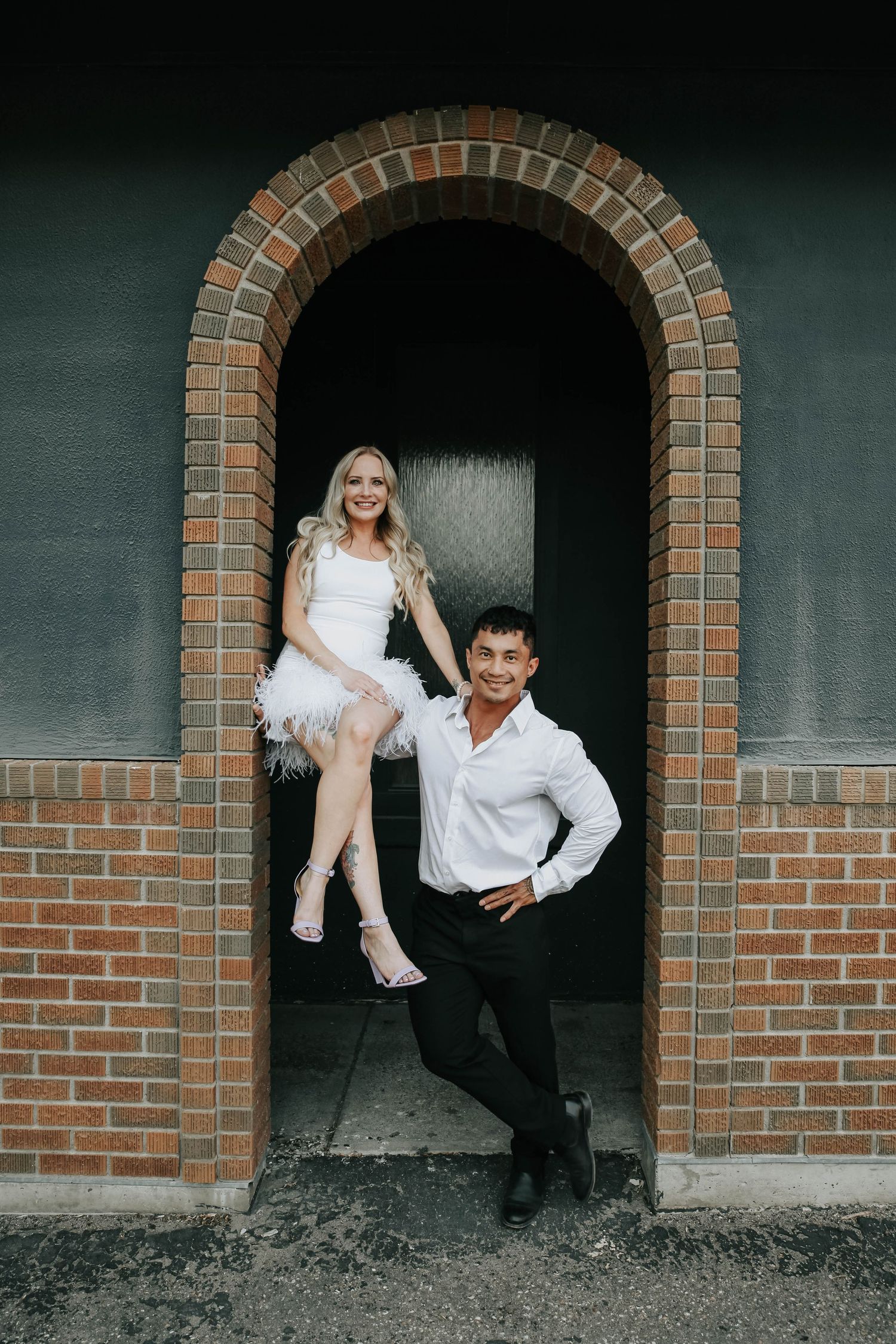 downtown lethbridge engagement session