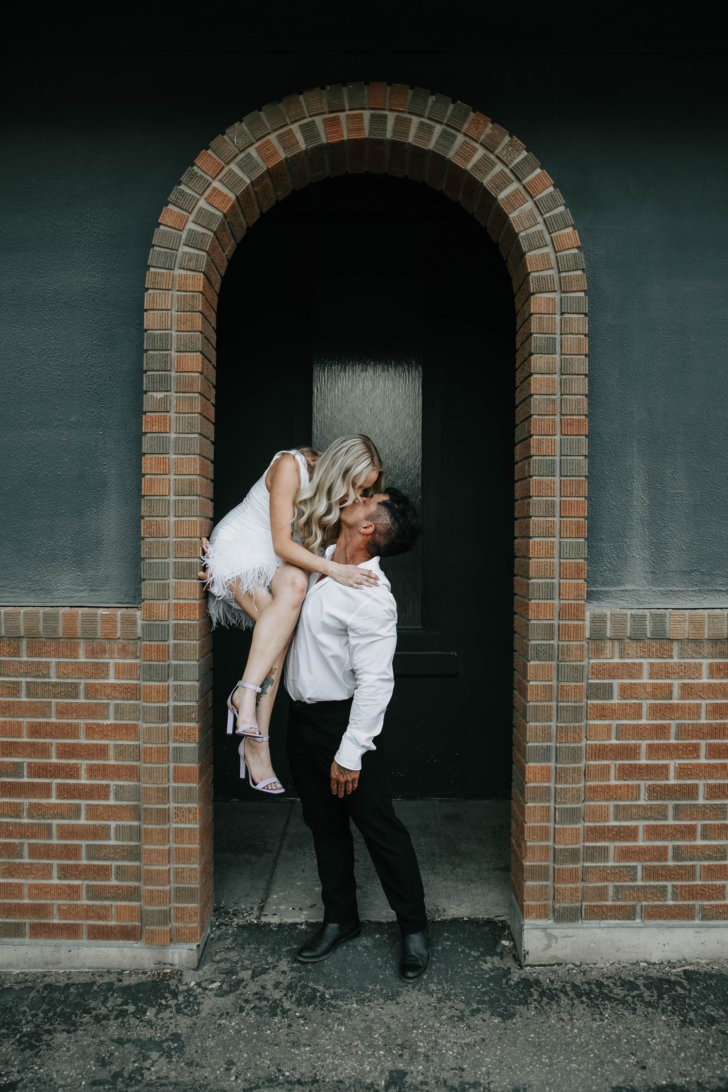 downtown lethbridge engagement session