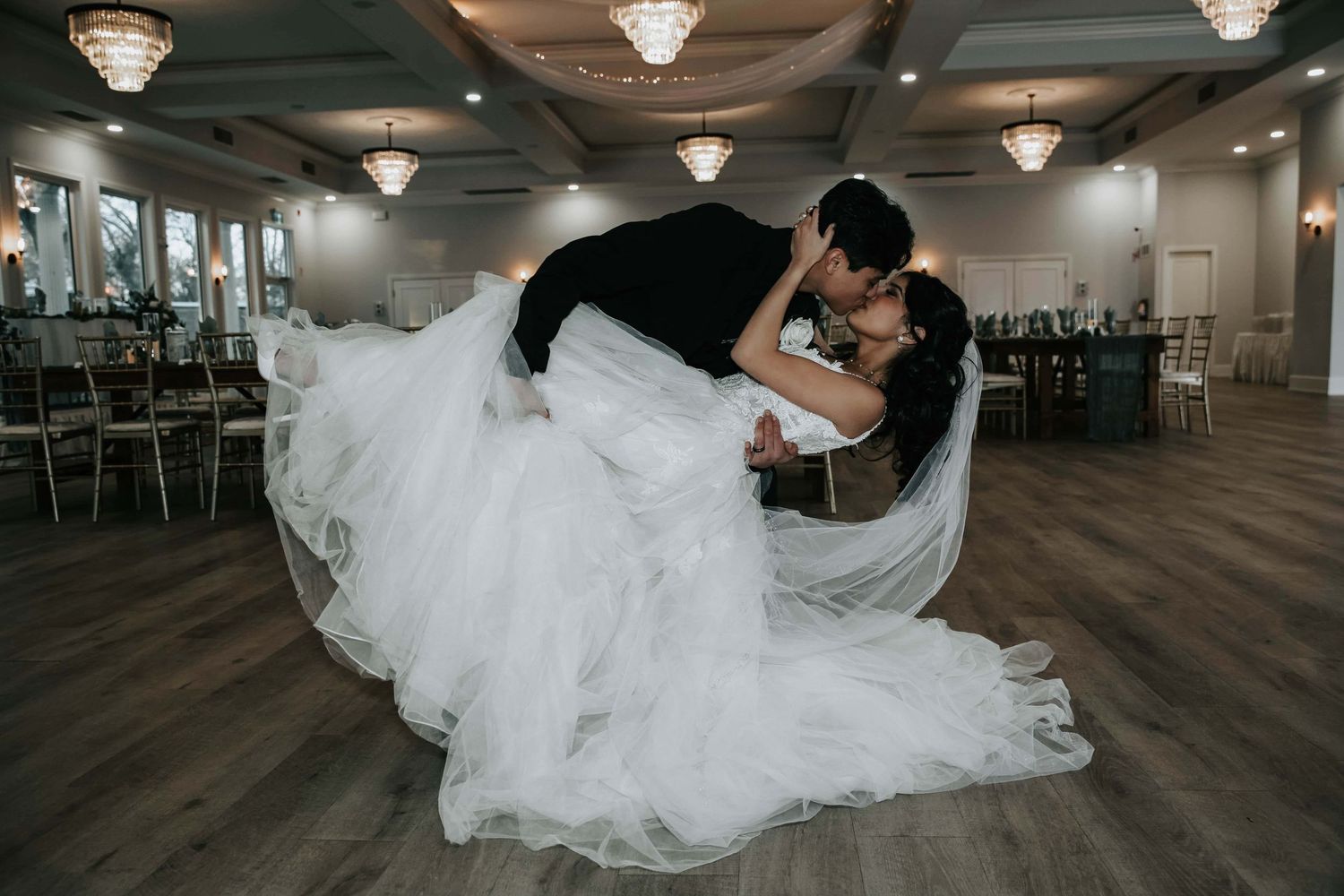 Bride and groom portraits at The Norland Historic Estate & Event Venue