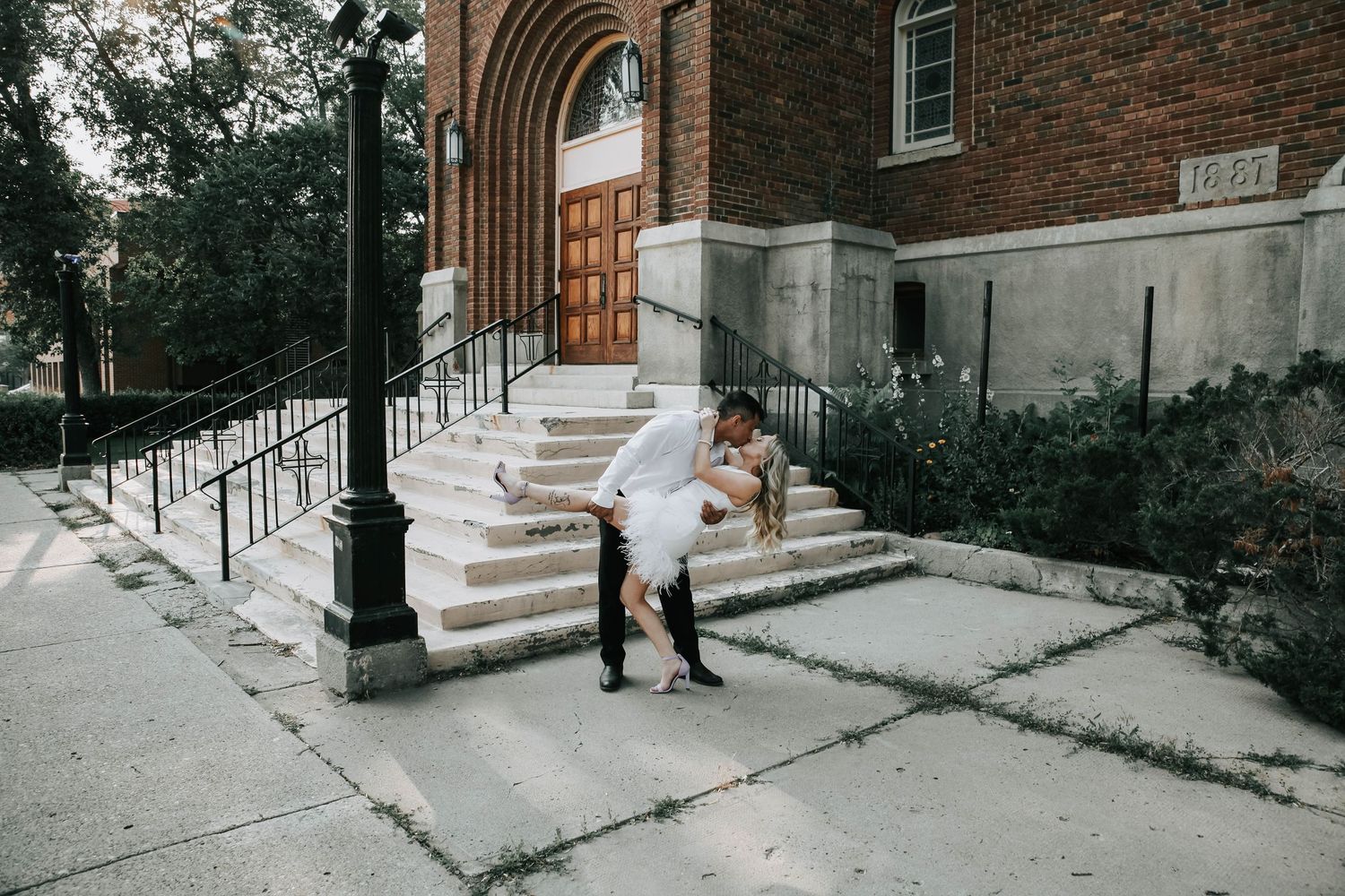 downtown lethbridge engagement session