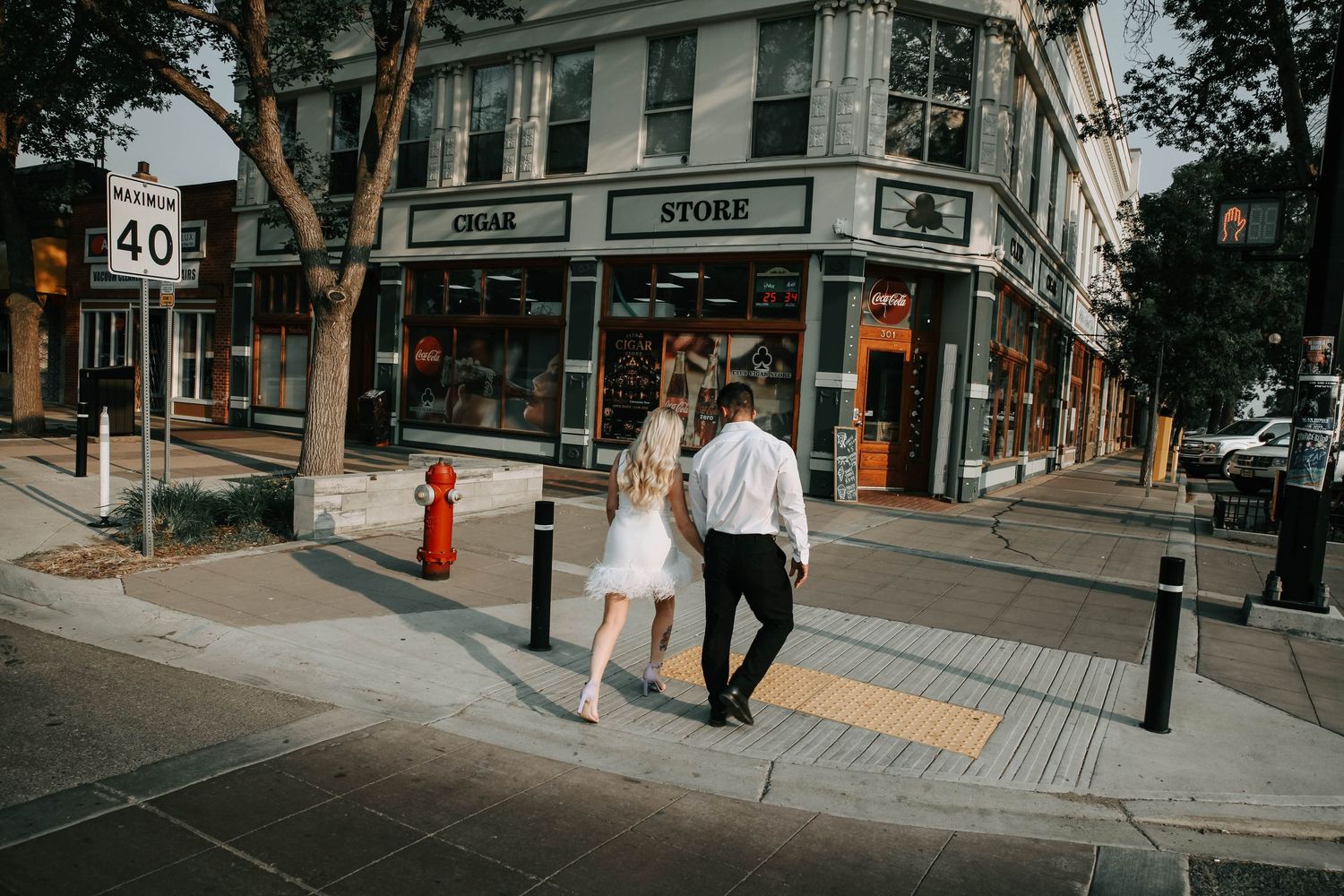 downtown lethbridge engagement session