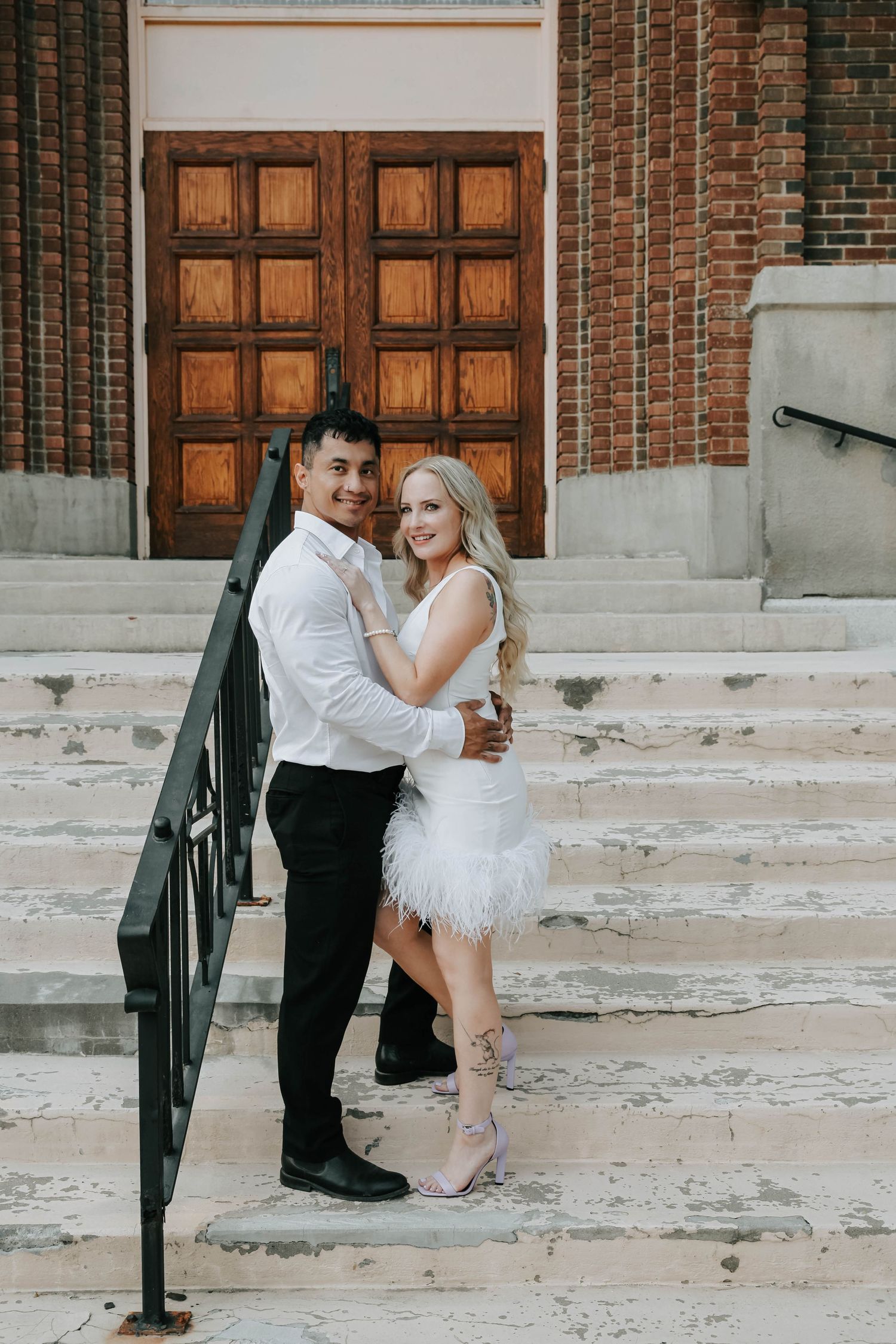 downtown lethbridge engagement session