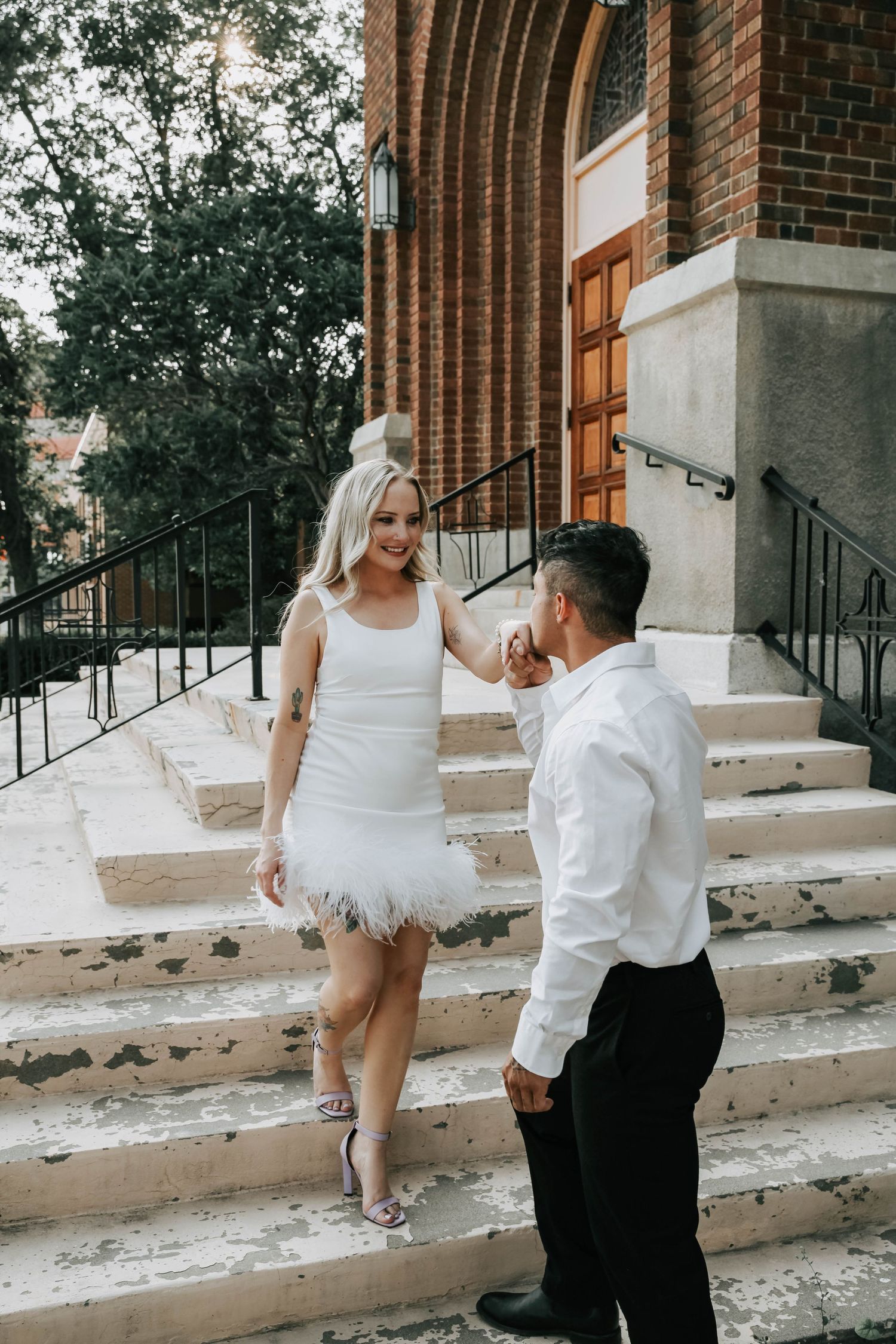 downtown lethbridge engagement session