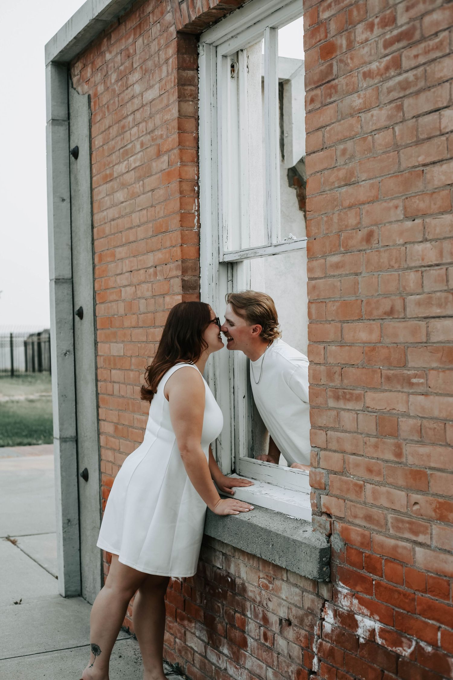 couples engagement session at the galt museum in lethbridge alberta