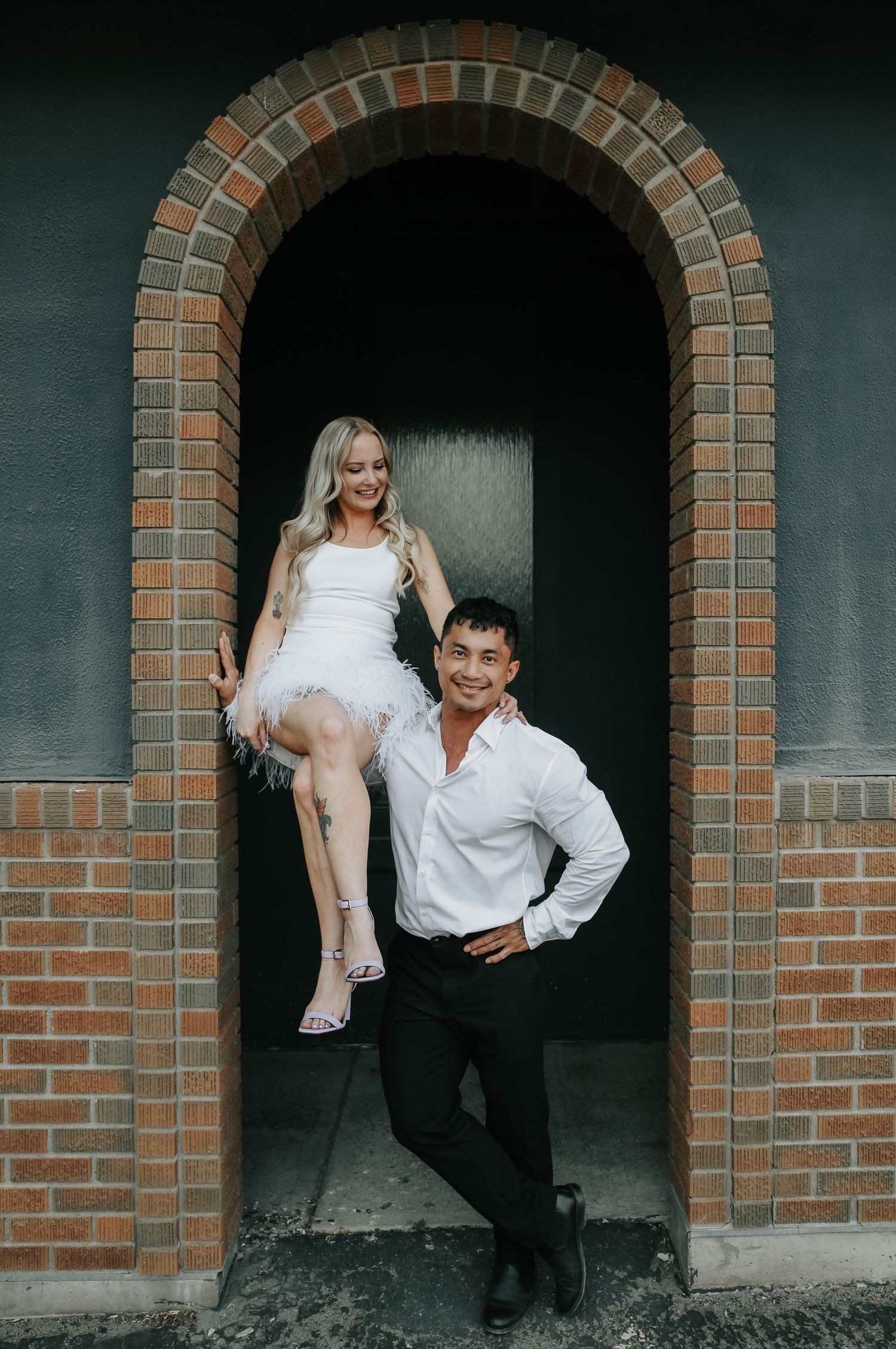 downtown lethbridge engagement session