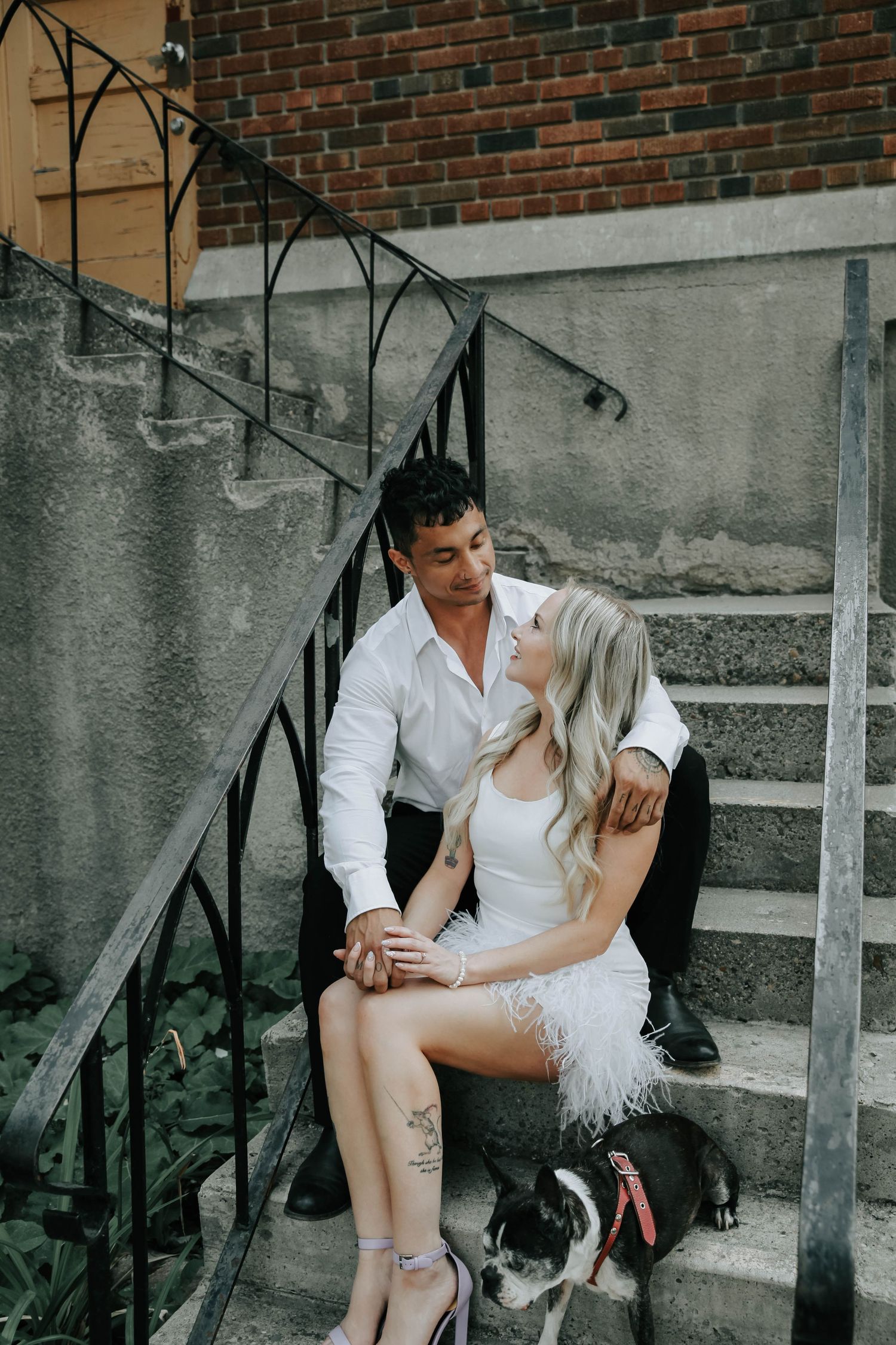 downtown lethbridge engagement session