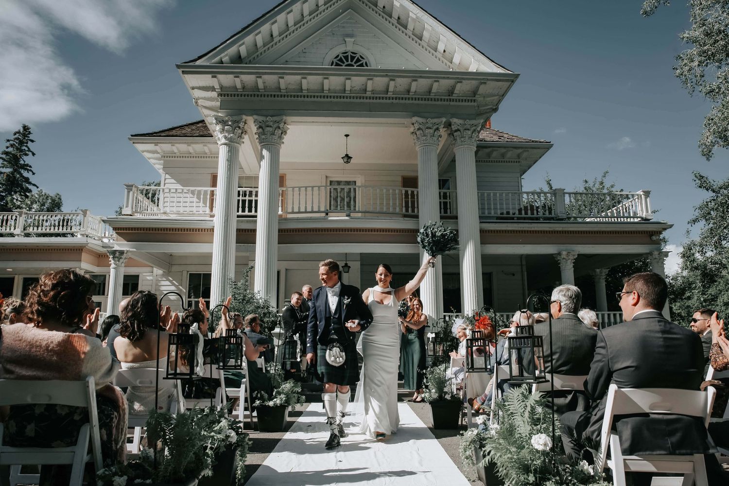 Wedding ceremony photos at the Norland Historic Estate wedding venue