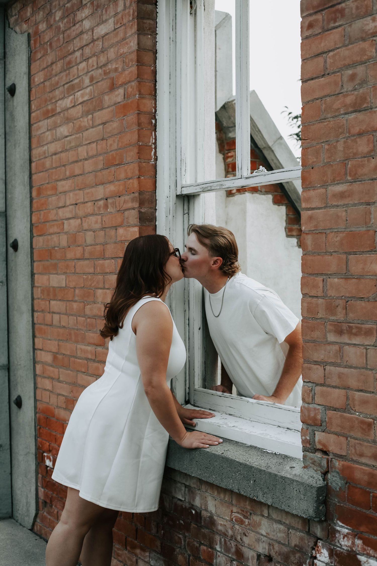 couples engagement session at the galt museum in lethbridge alberta