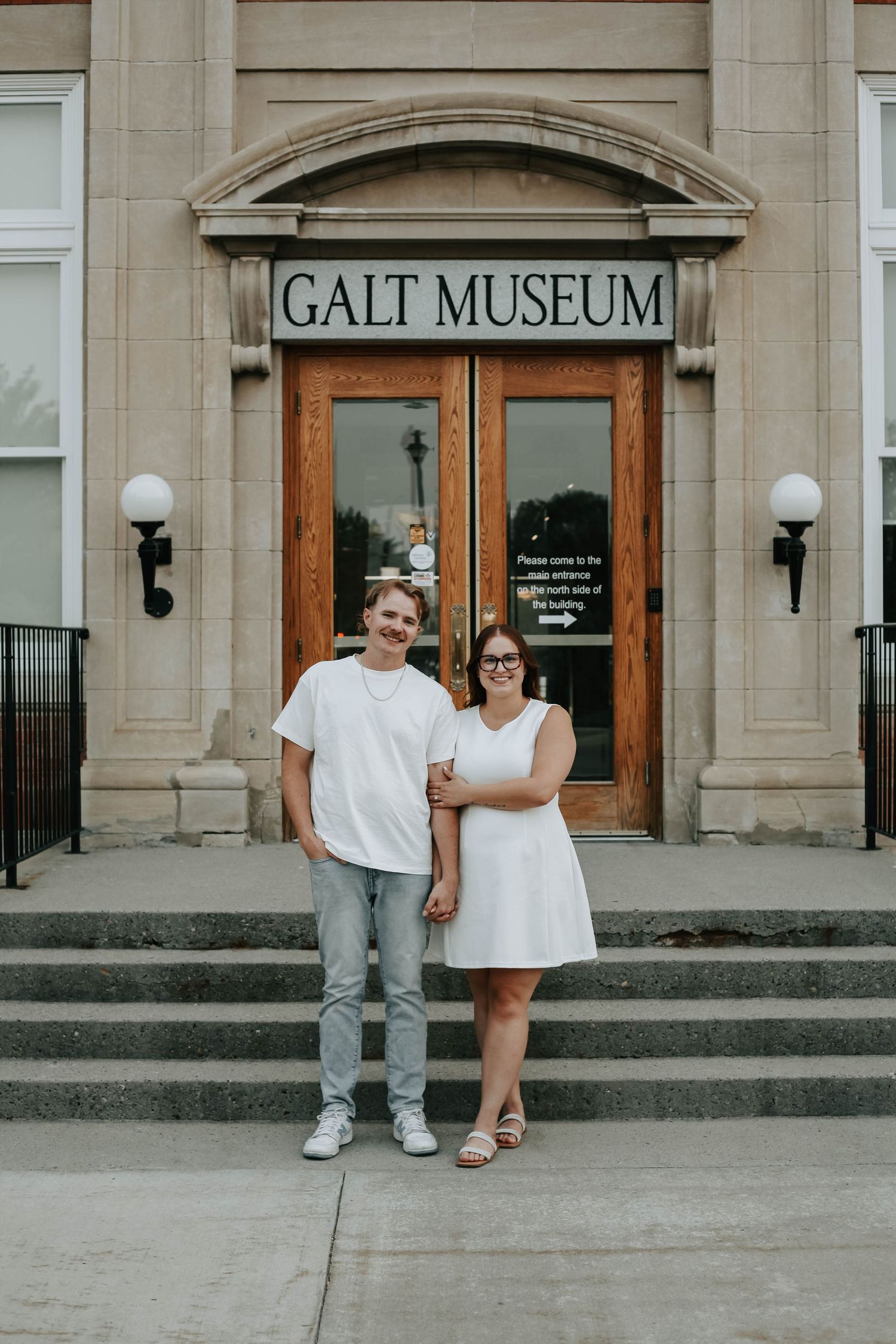 couples engagement session at the galt museum in lethbridge alberta