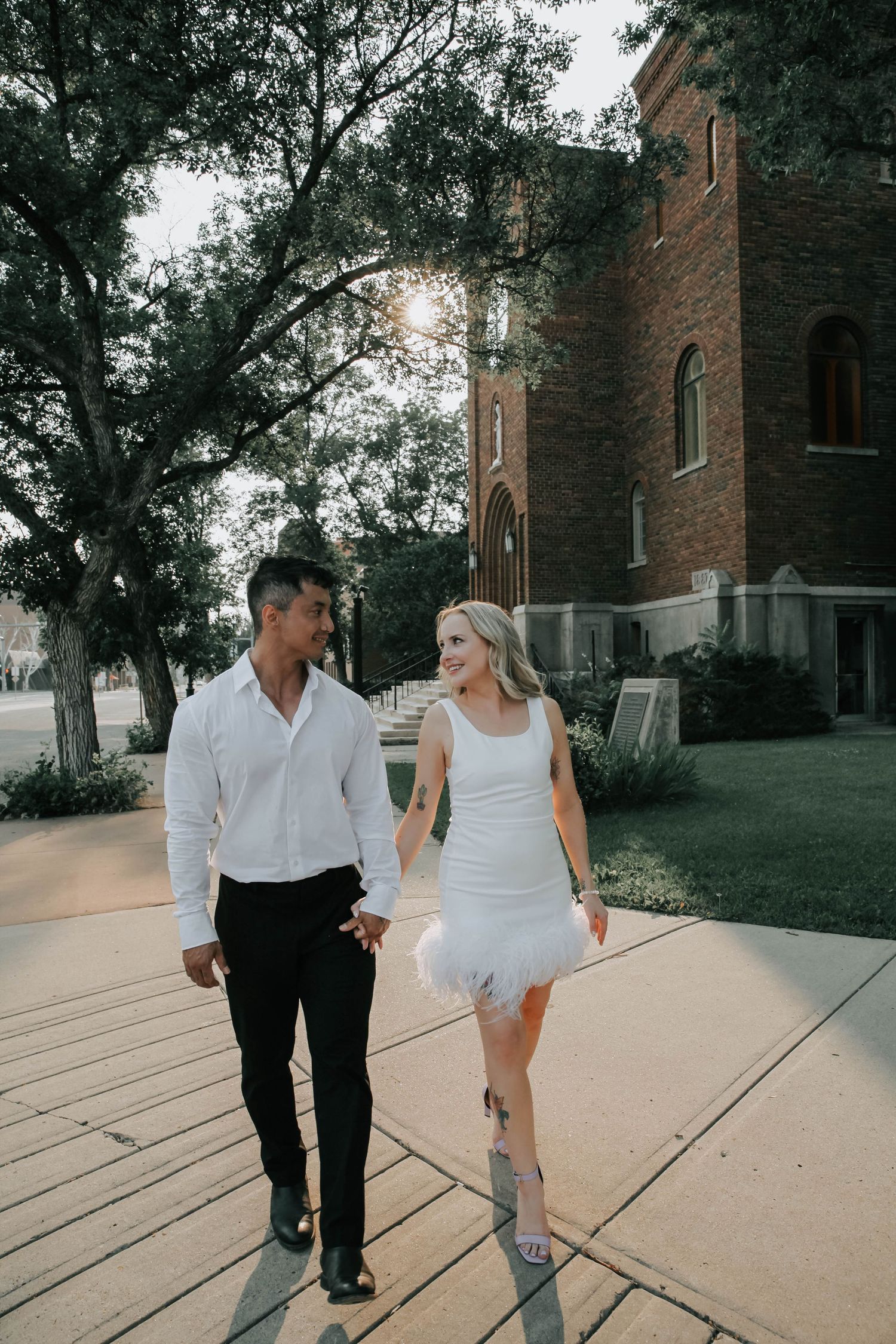 downtown lethbridge engagement session
