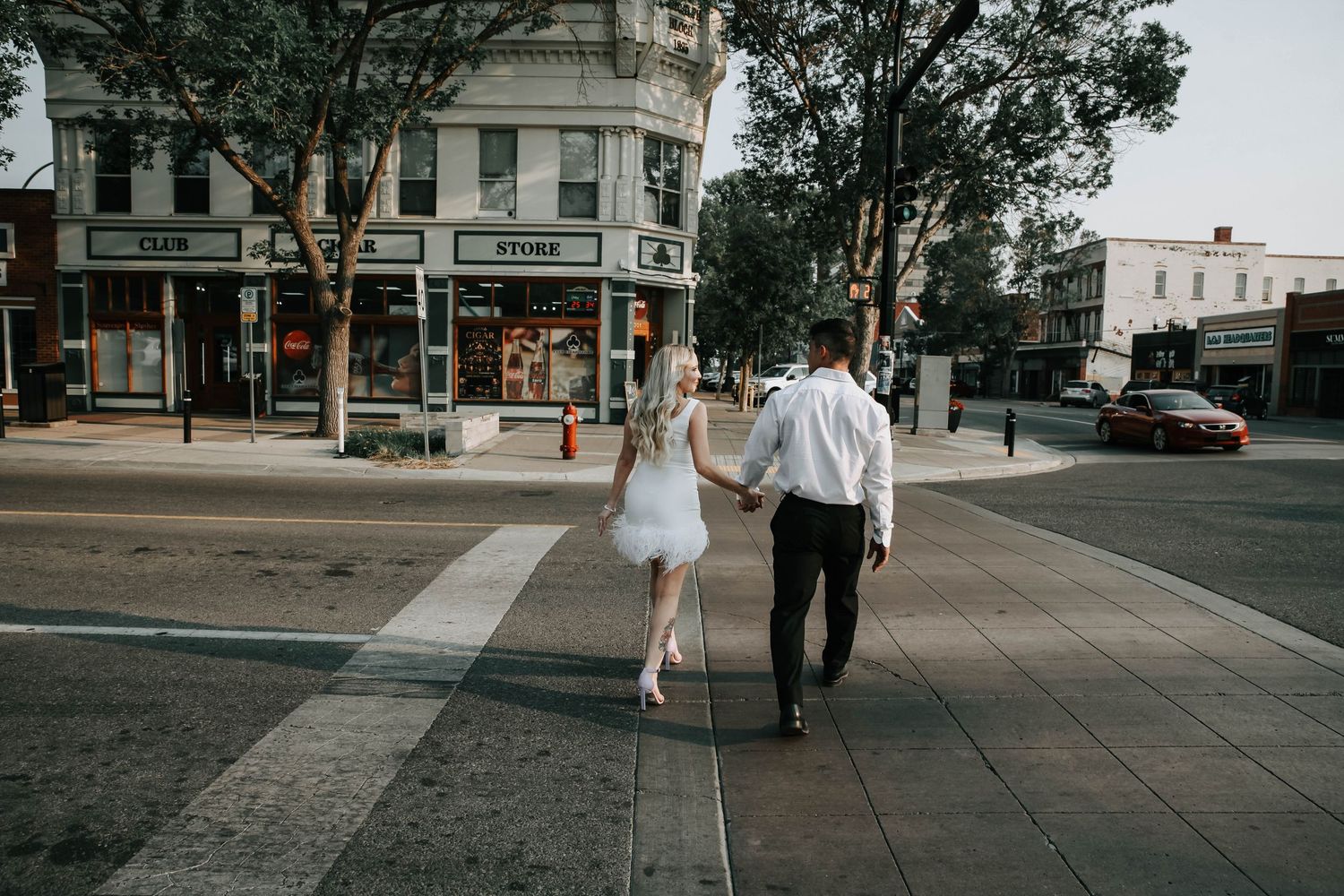 downtown lethbridge engagement session