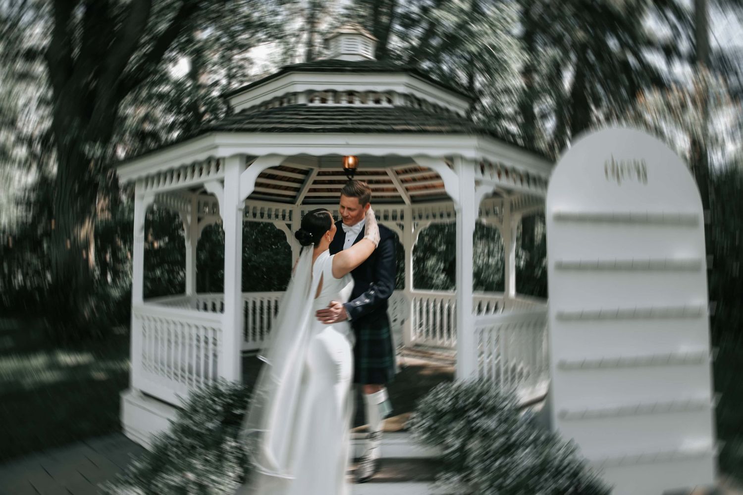 Bride and groom portraits at The Norland Historic Estate & Event Venue