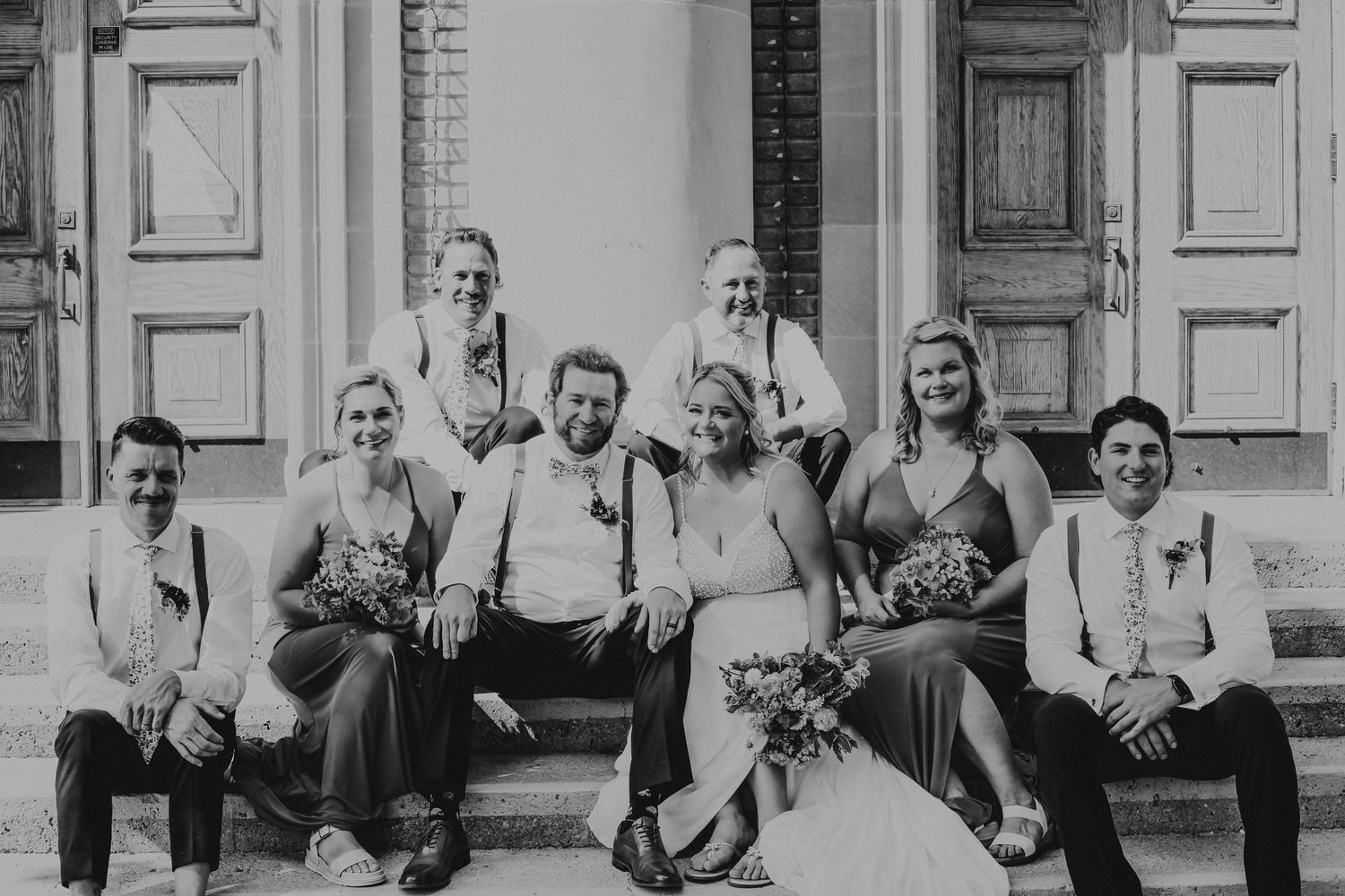 wedding photography in lethbridge alberta, downtown couples and bridal party pictures