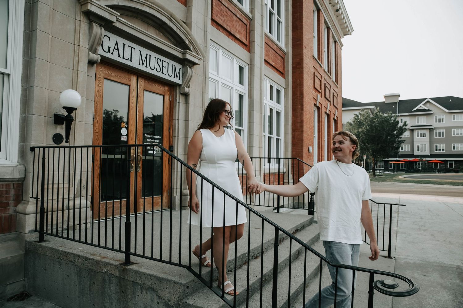 engagement session photo shoots at the galt museum in lethbridge alberta