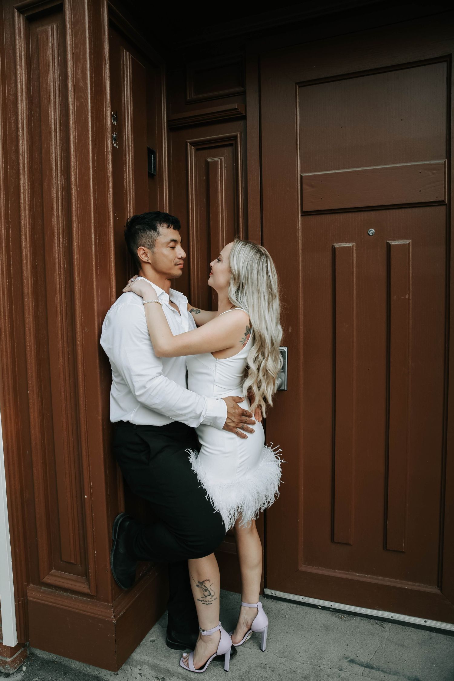downtown lethbridge engagement session