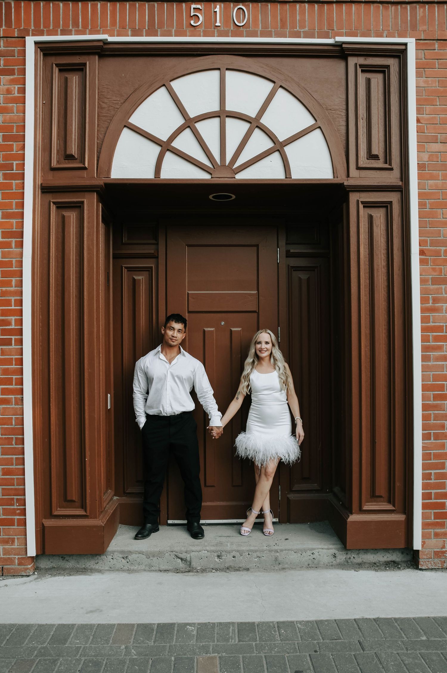 downtown lethbridge engagement session