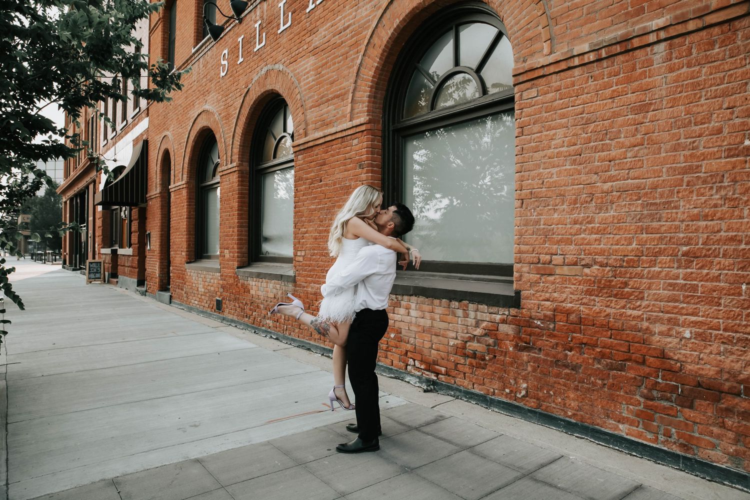 downtown lethbridge engagement session