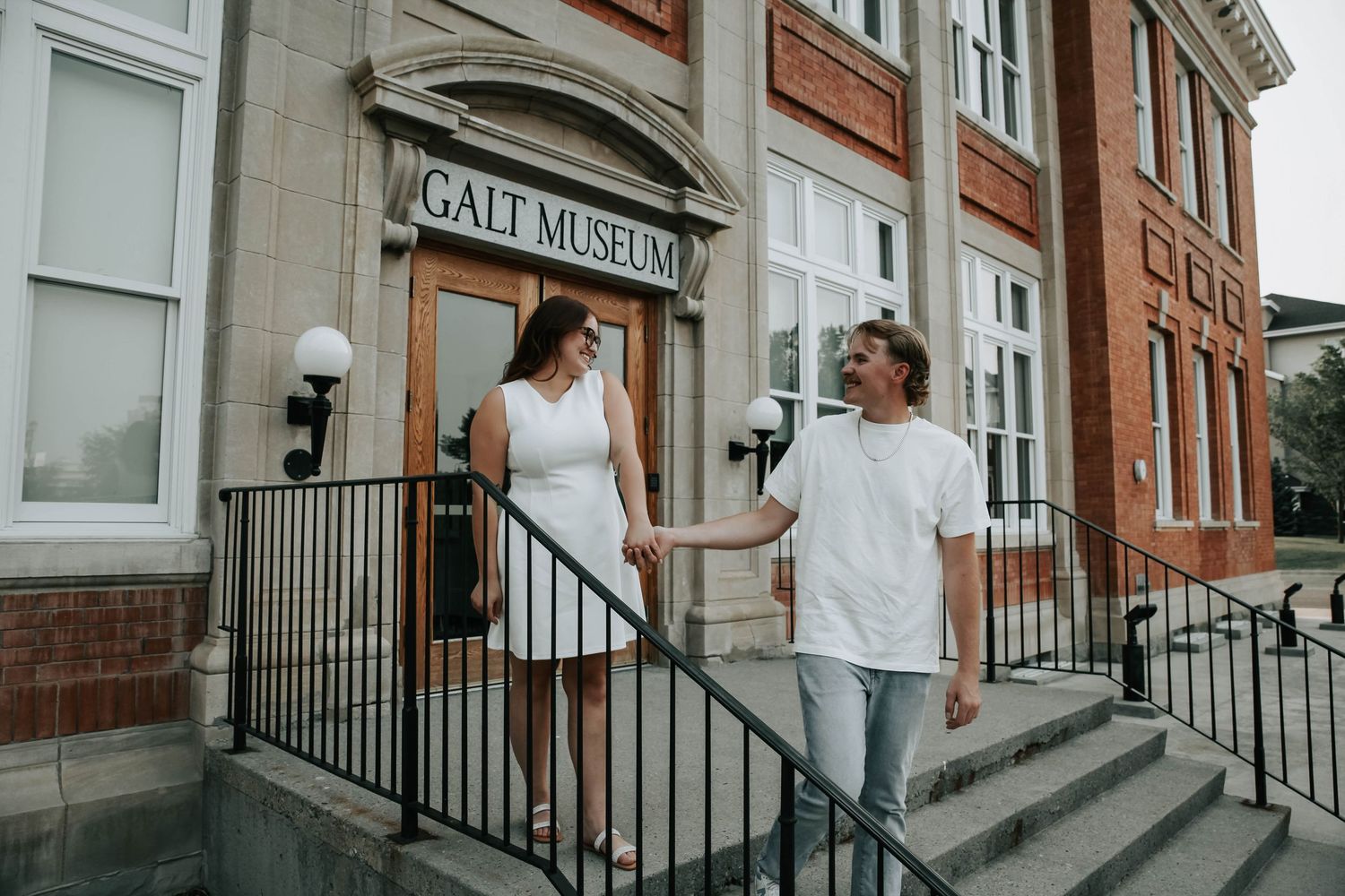 engagement session photo shoots at the galt museum in lethbridge alberta