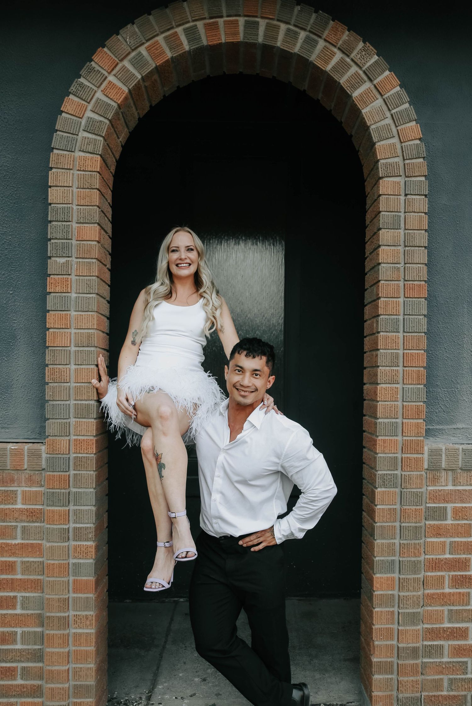 downtown lethbridge engagement session