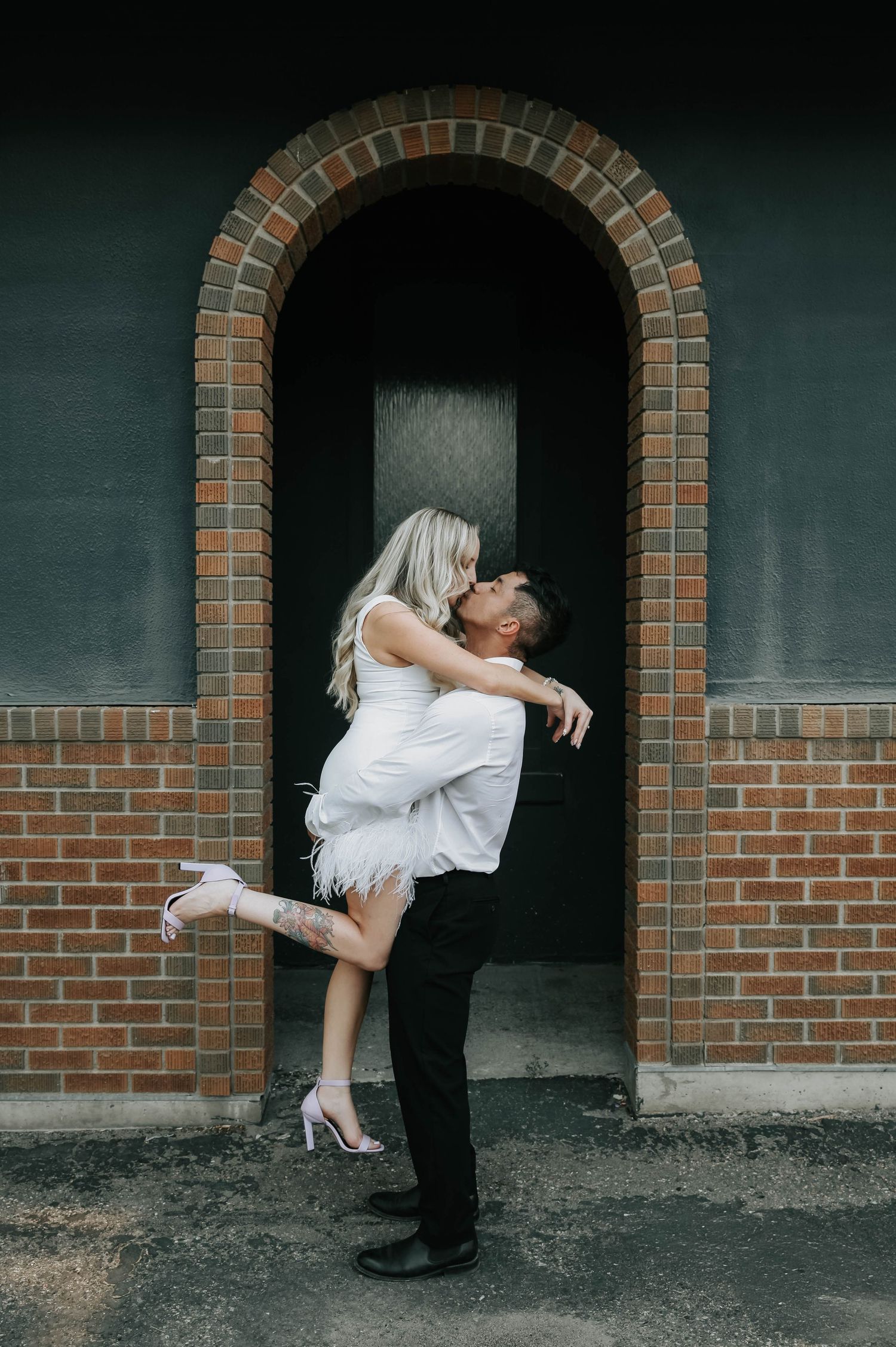 downtown lethbridge engagement session