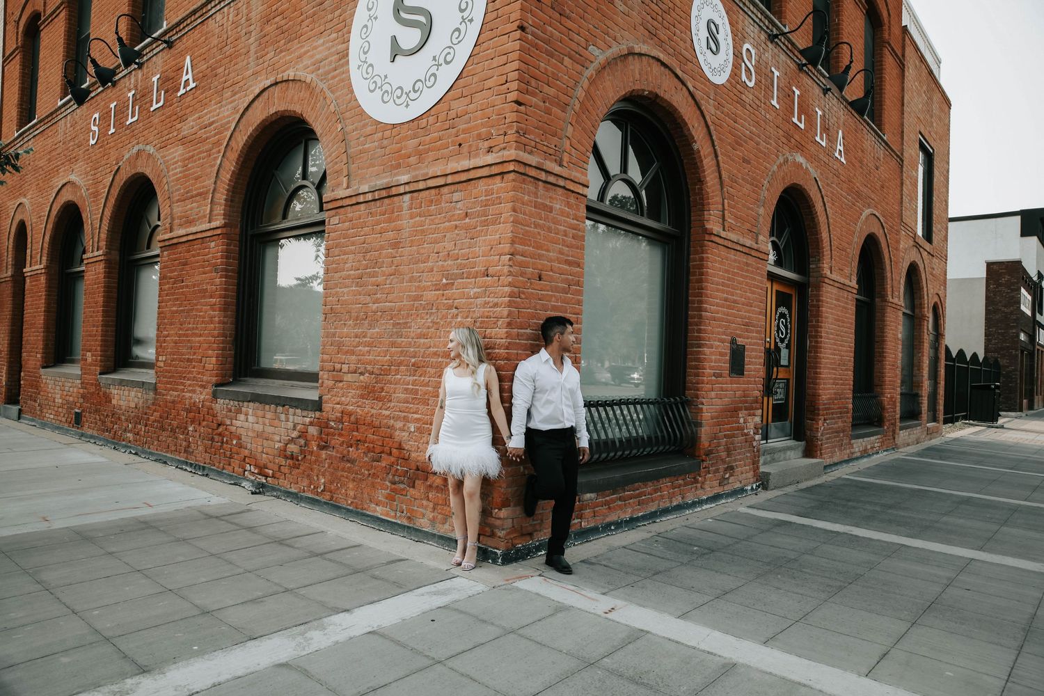downtown lethbridge engagement session