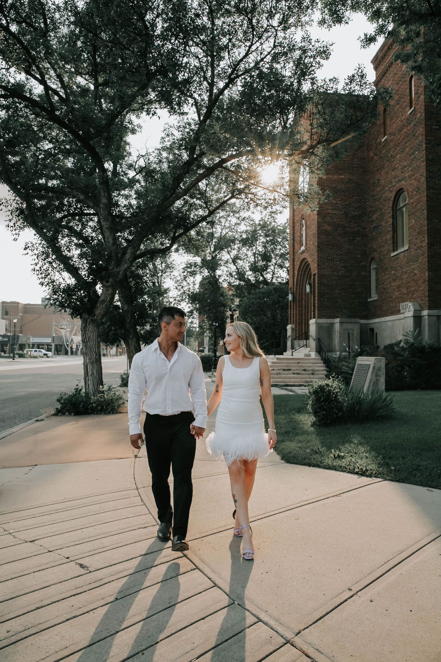 downtown lethbridge engagement session