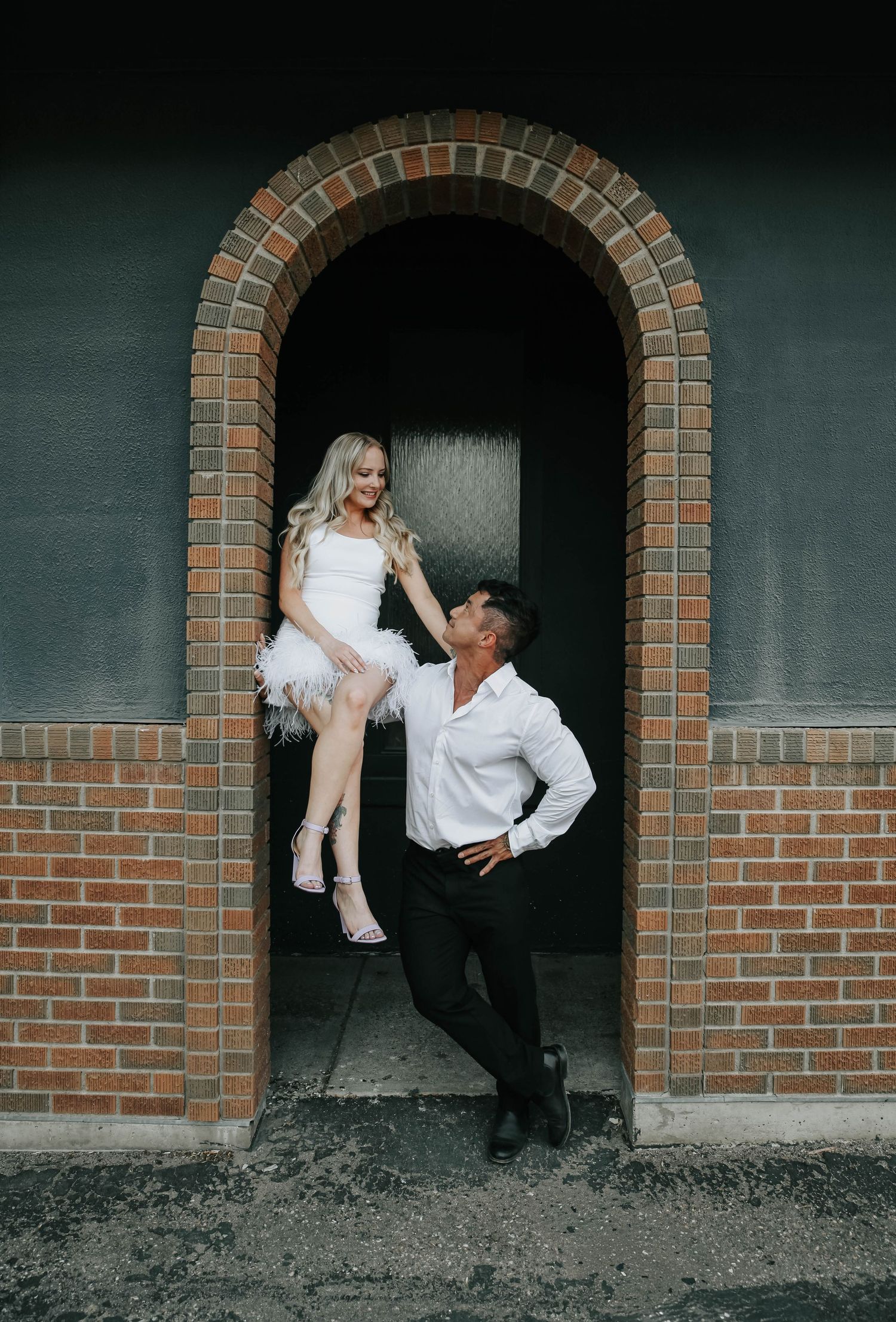 downtown lethbridge engagement session