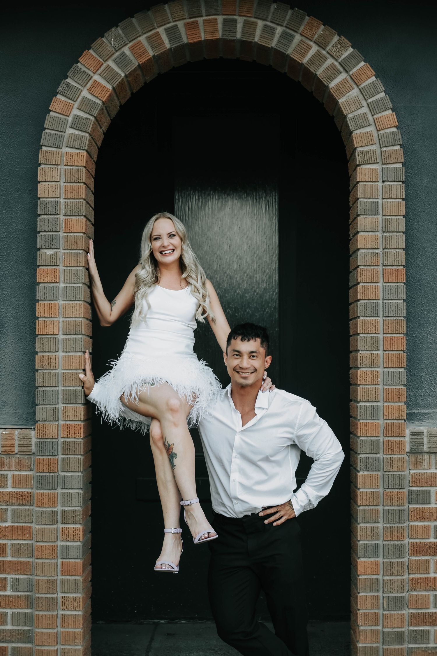 downtown lethbridge engagement session