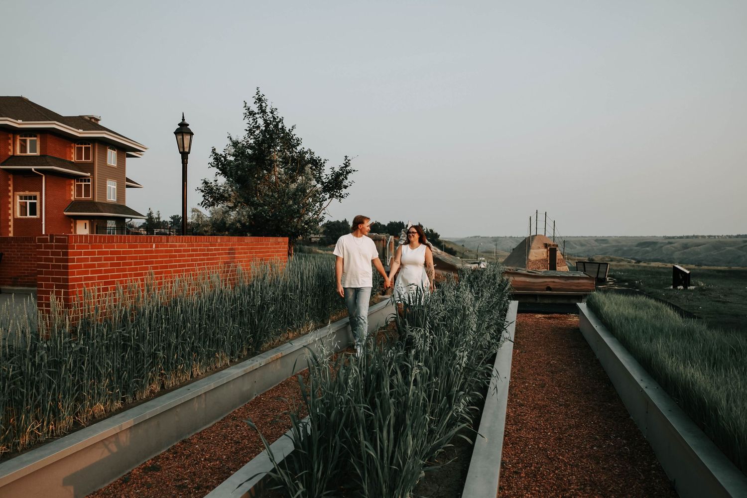 couples engagement session at the galt museum in lethbridge alberta