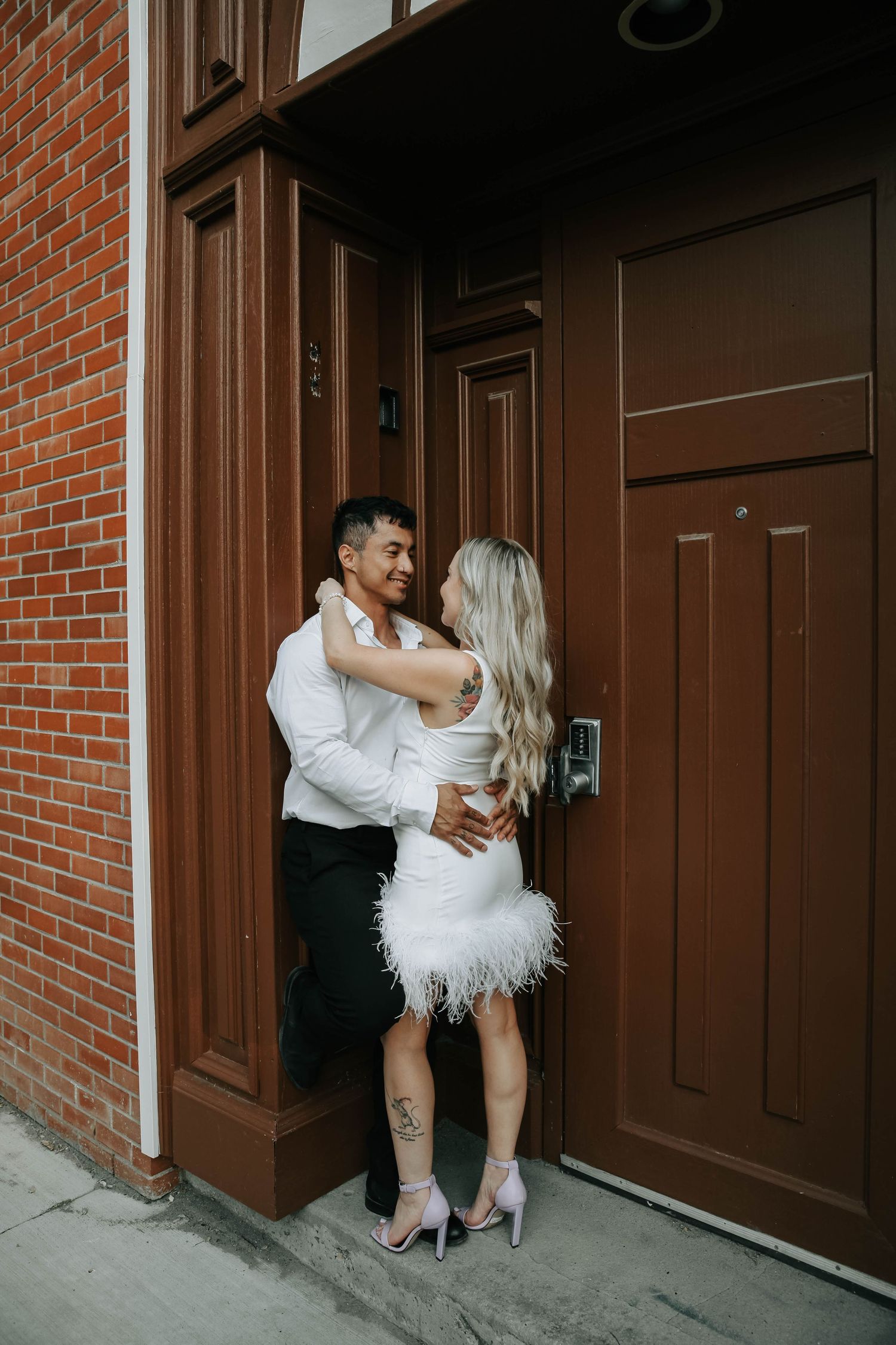downtown lethbridge engagement session