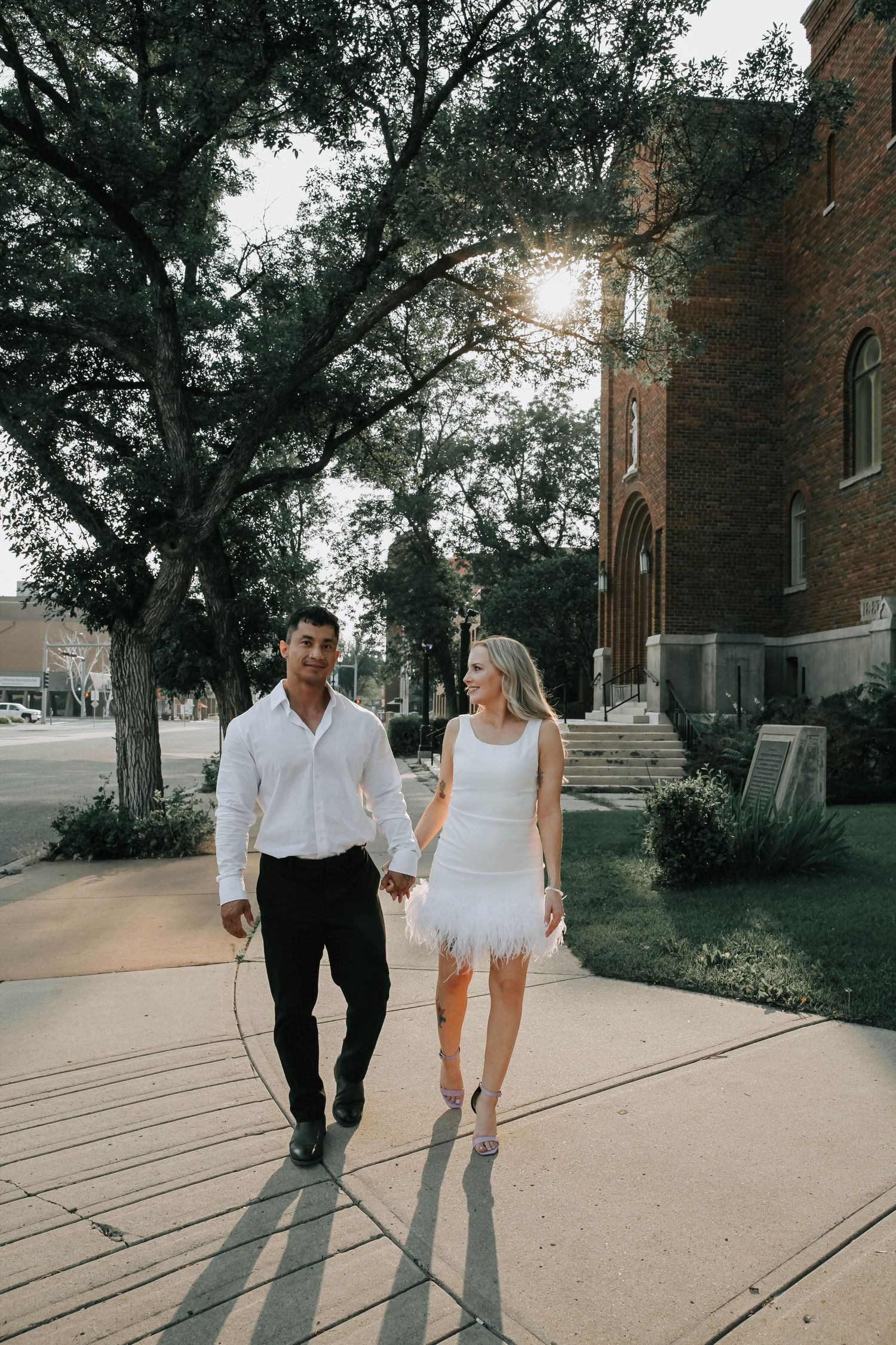 downtown lethbridge engagement session