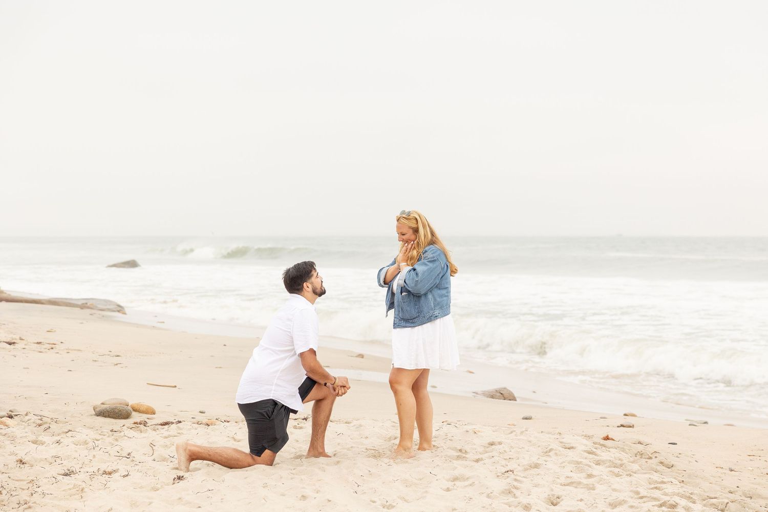 Beach proposal sessions available for booking, including pre-session prep calls to iron out all the details.
