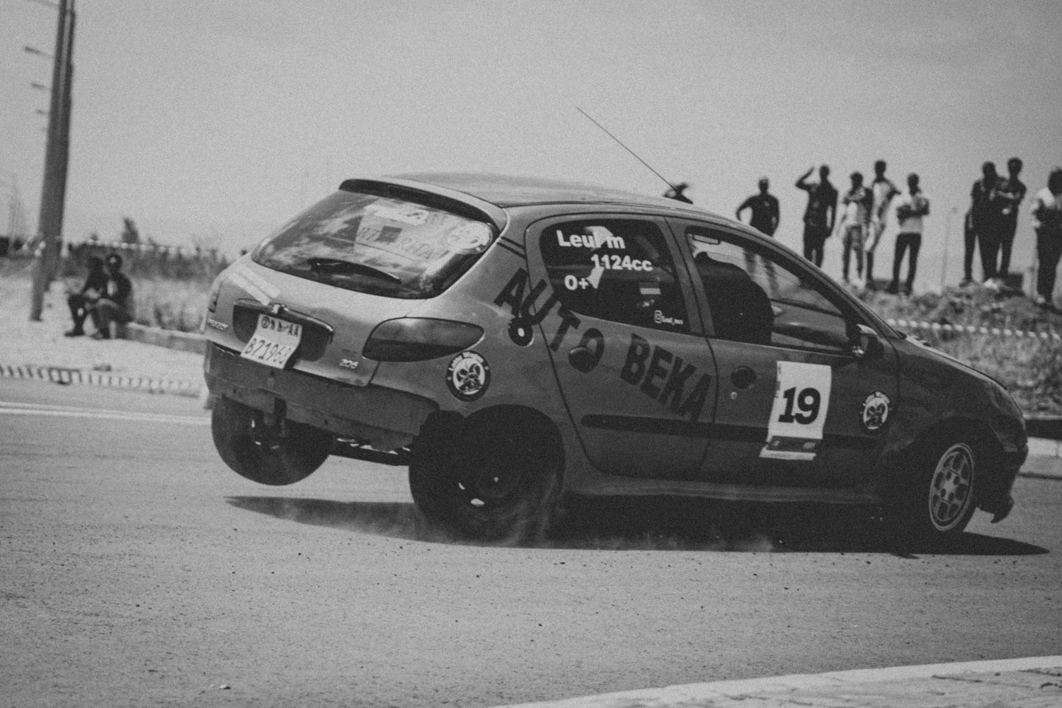In the action at Addis Ababa street races.