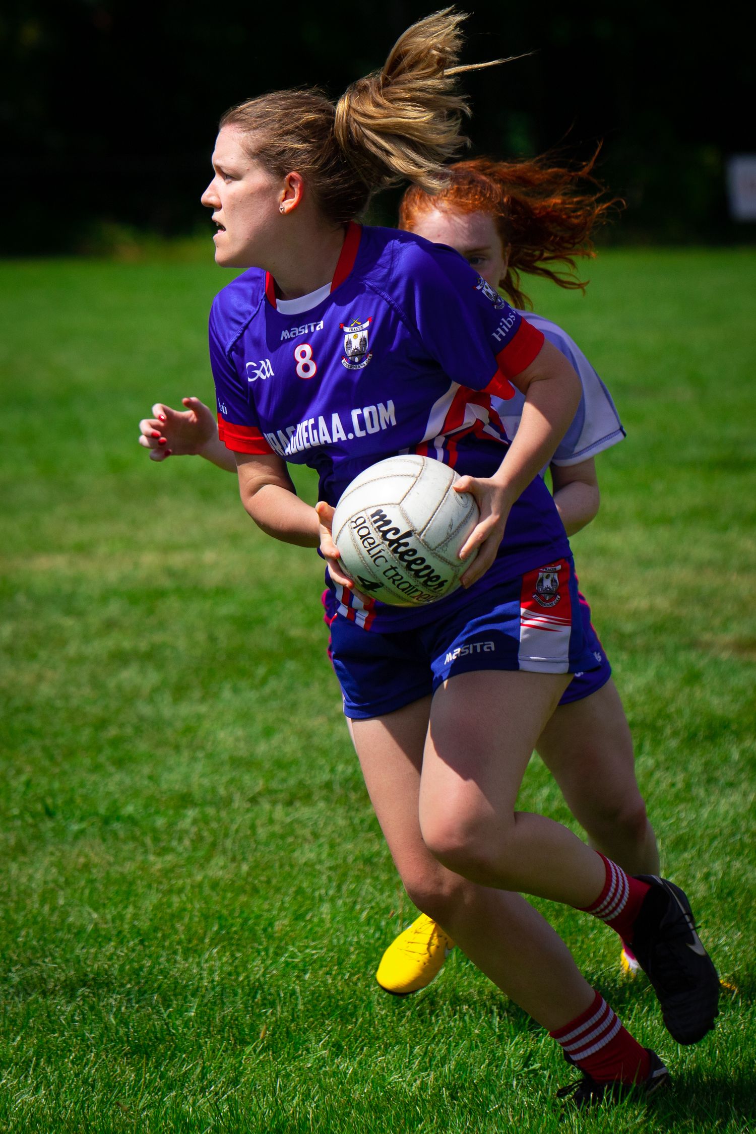 The Prague Hibernians women's Gaelic Football team. Taken in Prague, Czech Republic.