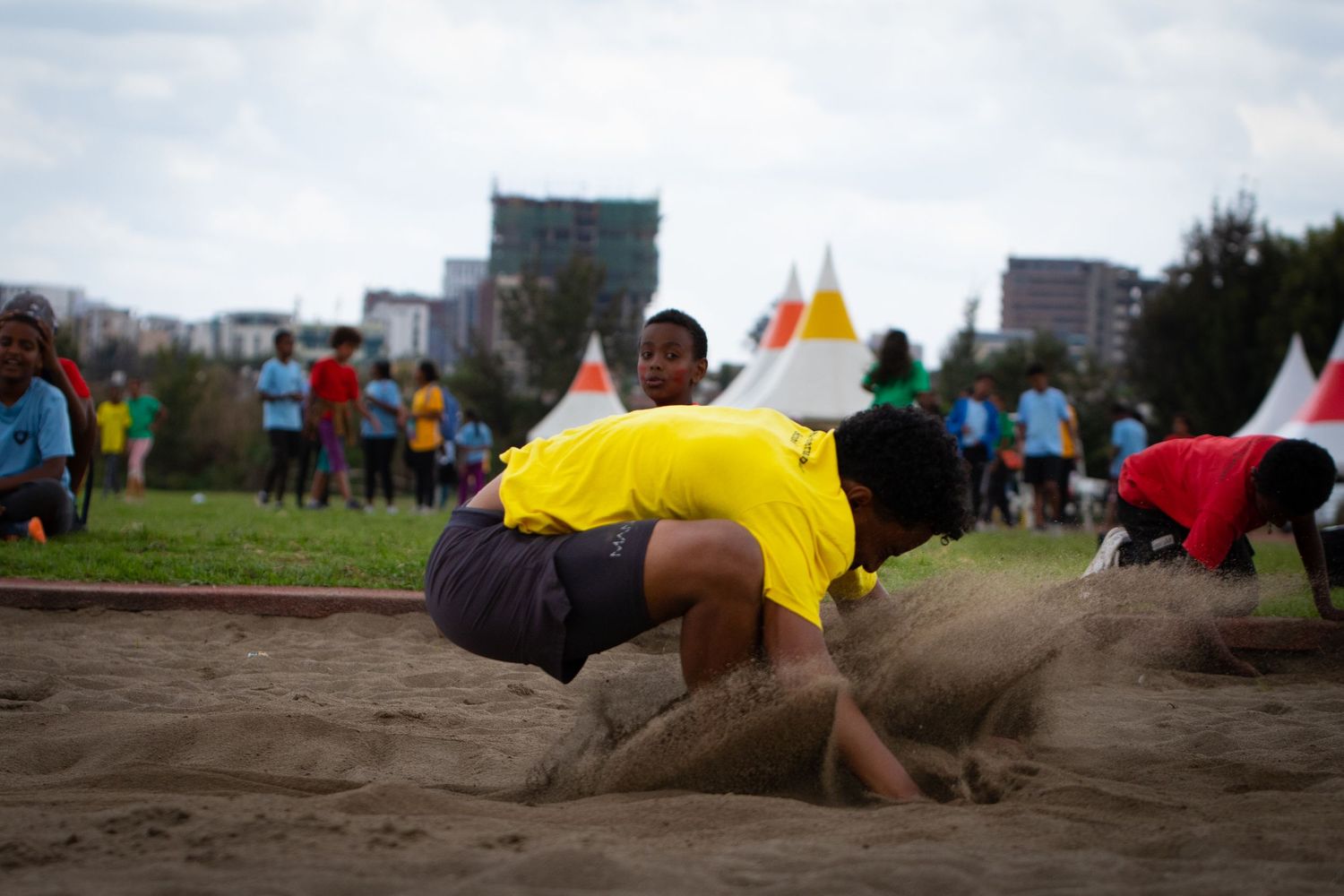In the action at Addis Ababa sporting event.