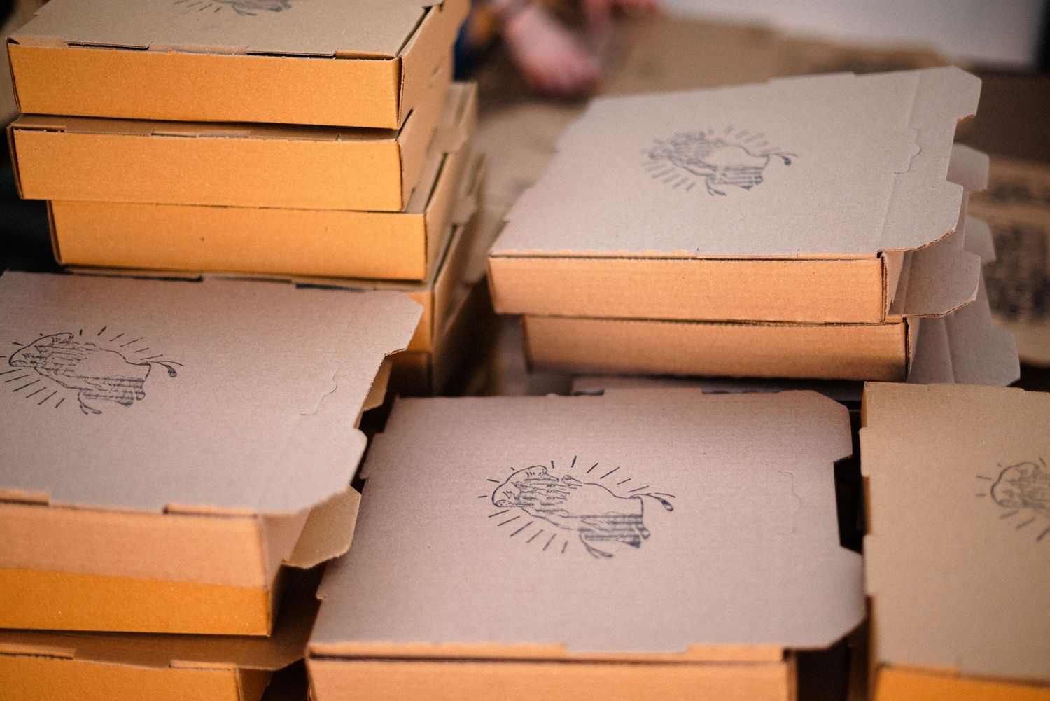Detail branding imagery for local businesses Pretty Killer Pizza in Downtown Orlando, Florida