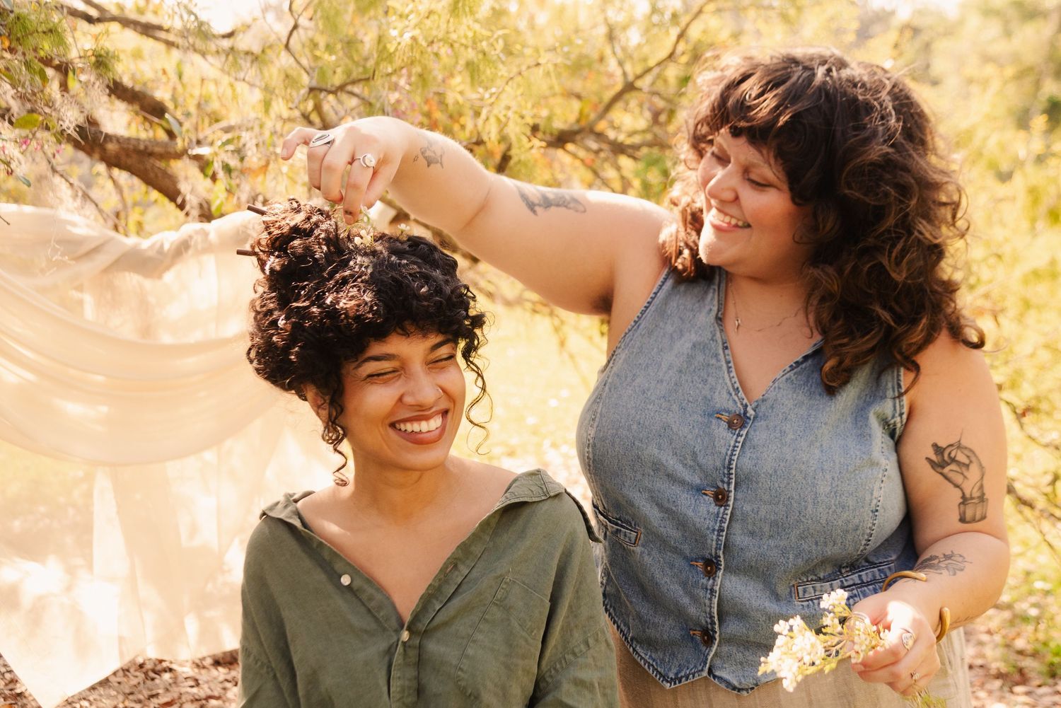 Creative branding imagery for Mother of Curls hair studio in Orlando Florida